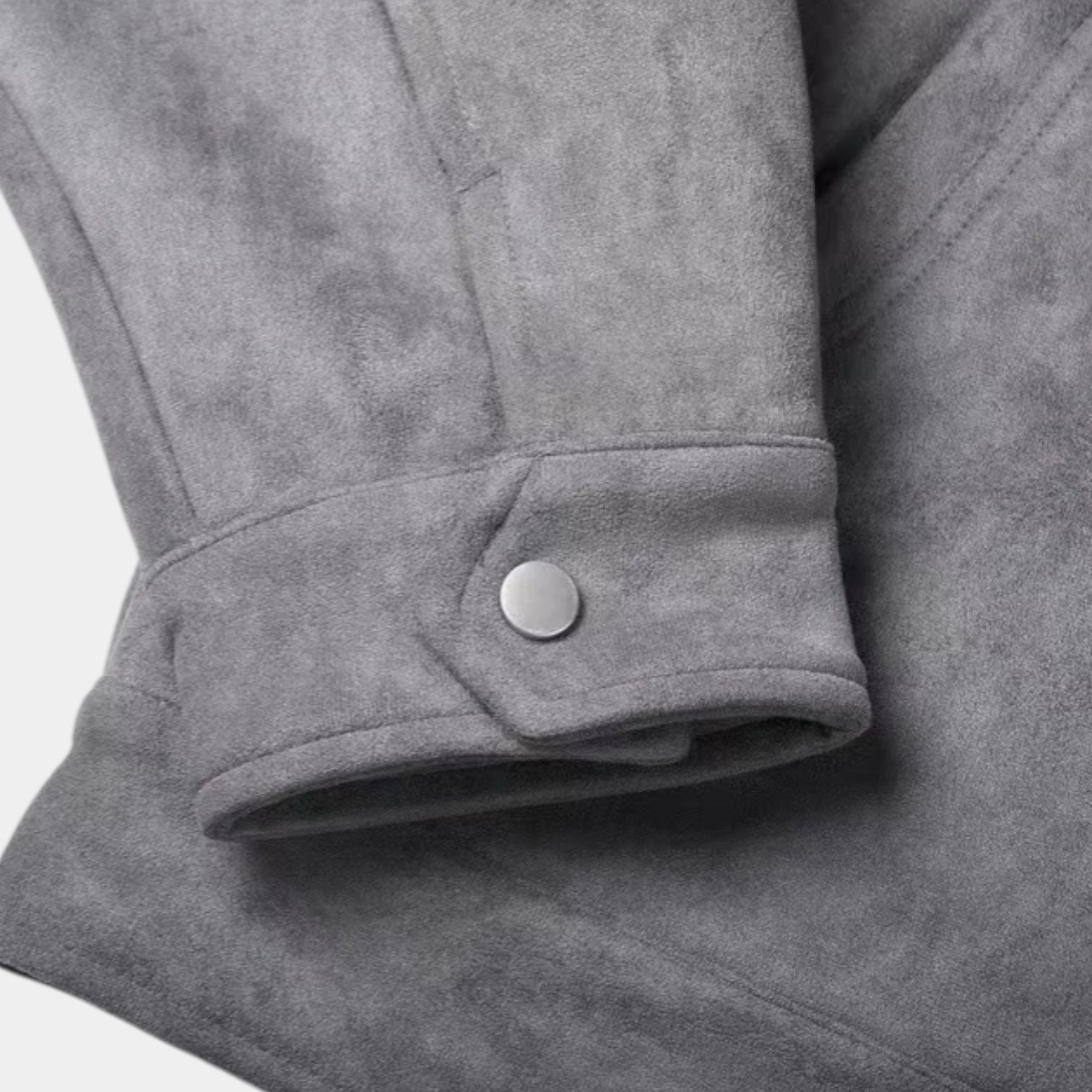 Vintares | Casual Faux Suede Jacket for Men - Double Zippers