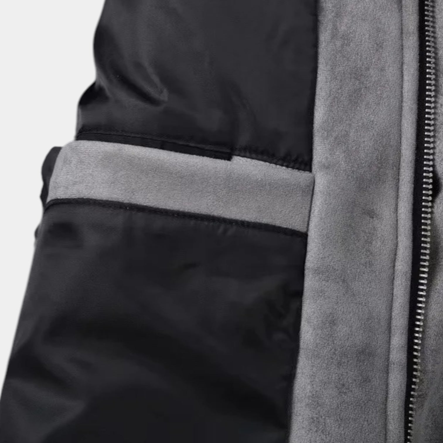Vintares | Casual Faux Suede Jacket for Men - Double Zippers