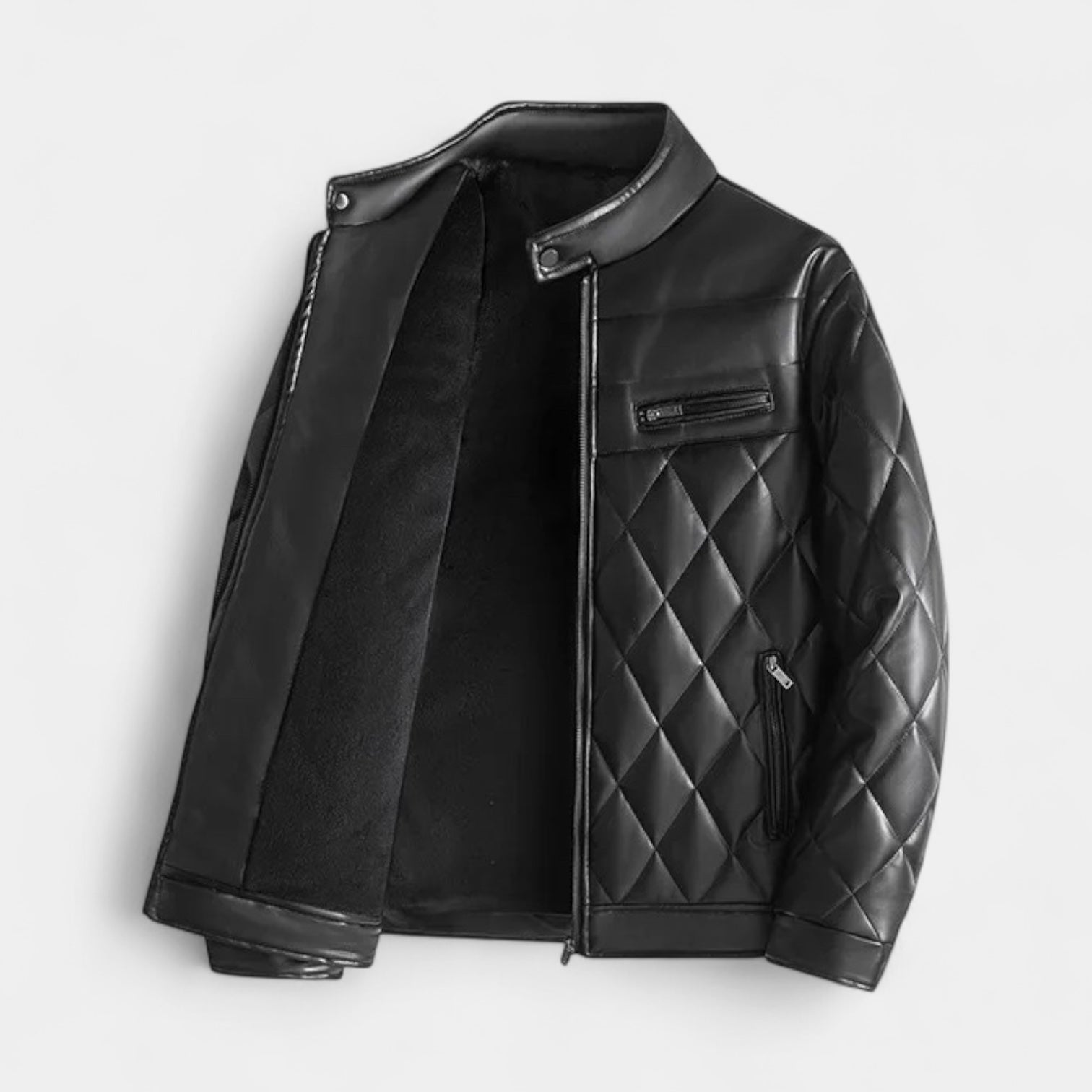 Vintares | Padded Biker Jacket for Men