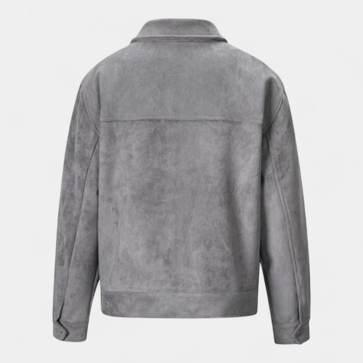 Vintares | Casual Faux Suede Jacket for Men - Double Zippers