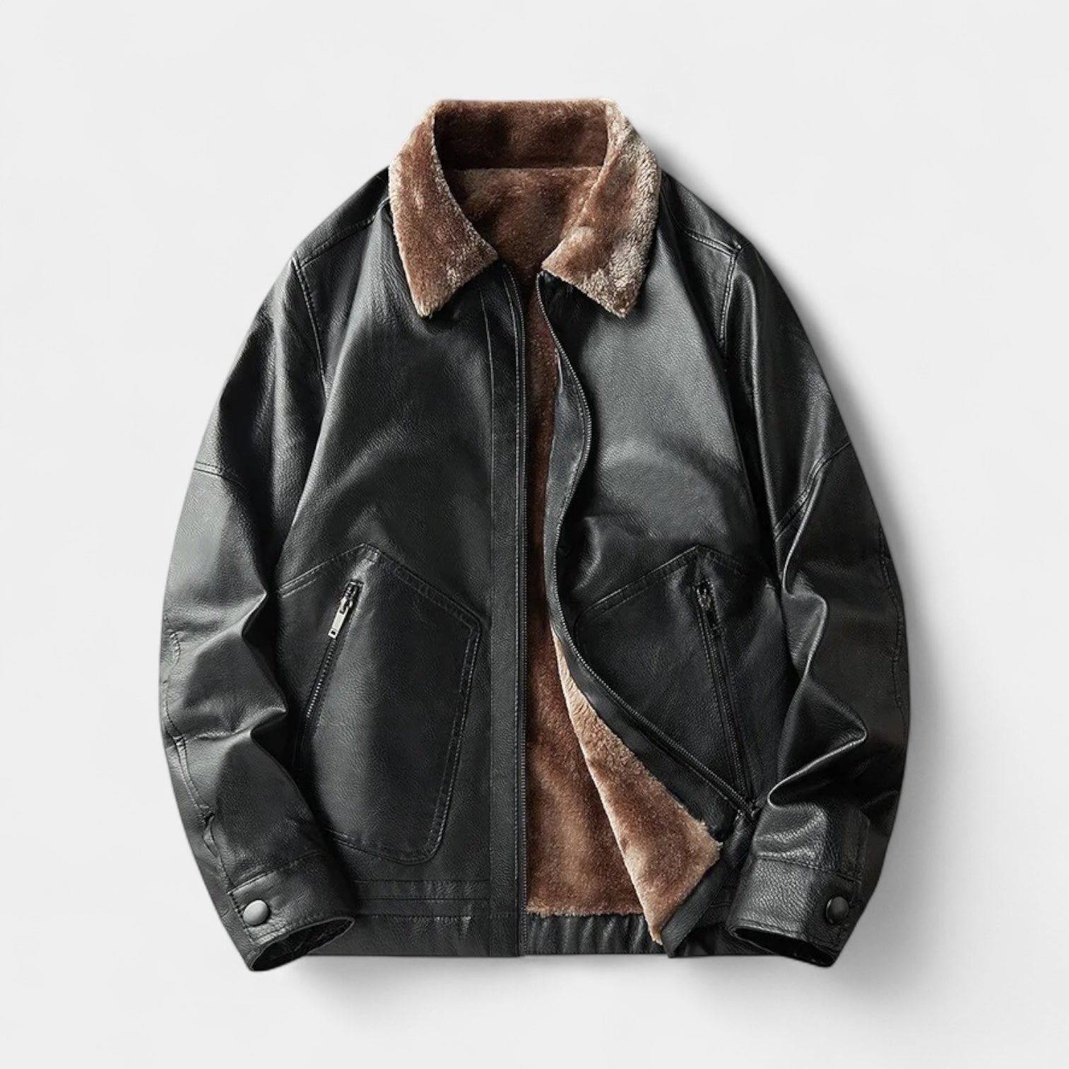 Vintares | Biker Jacket with Fleece Lining