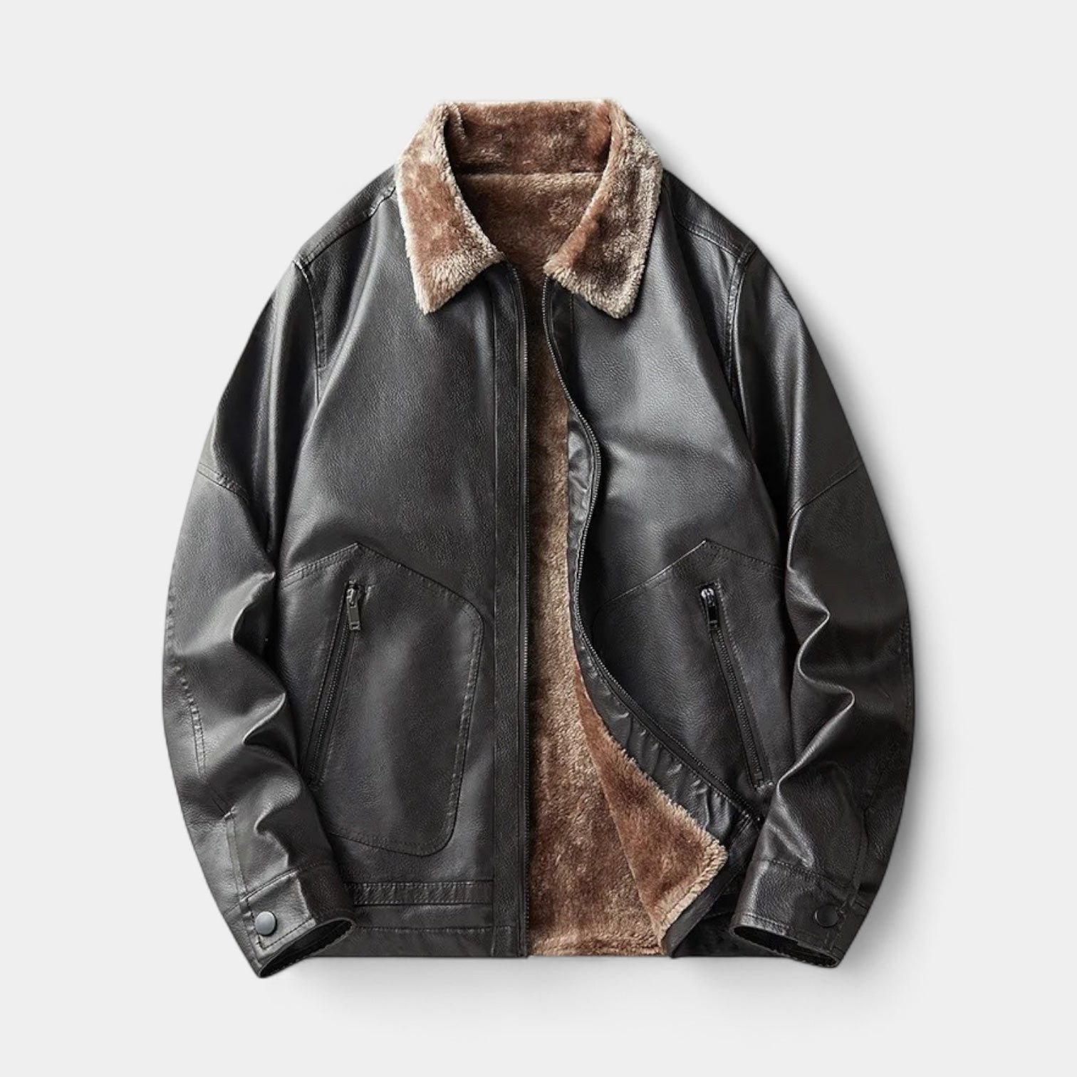 Vintares | Biker Jacket with Fleece Lining