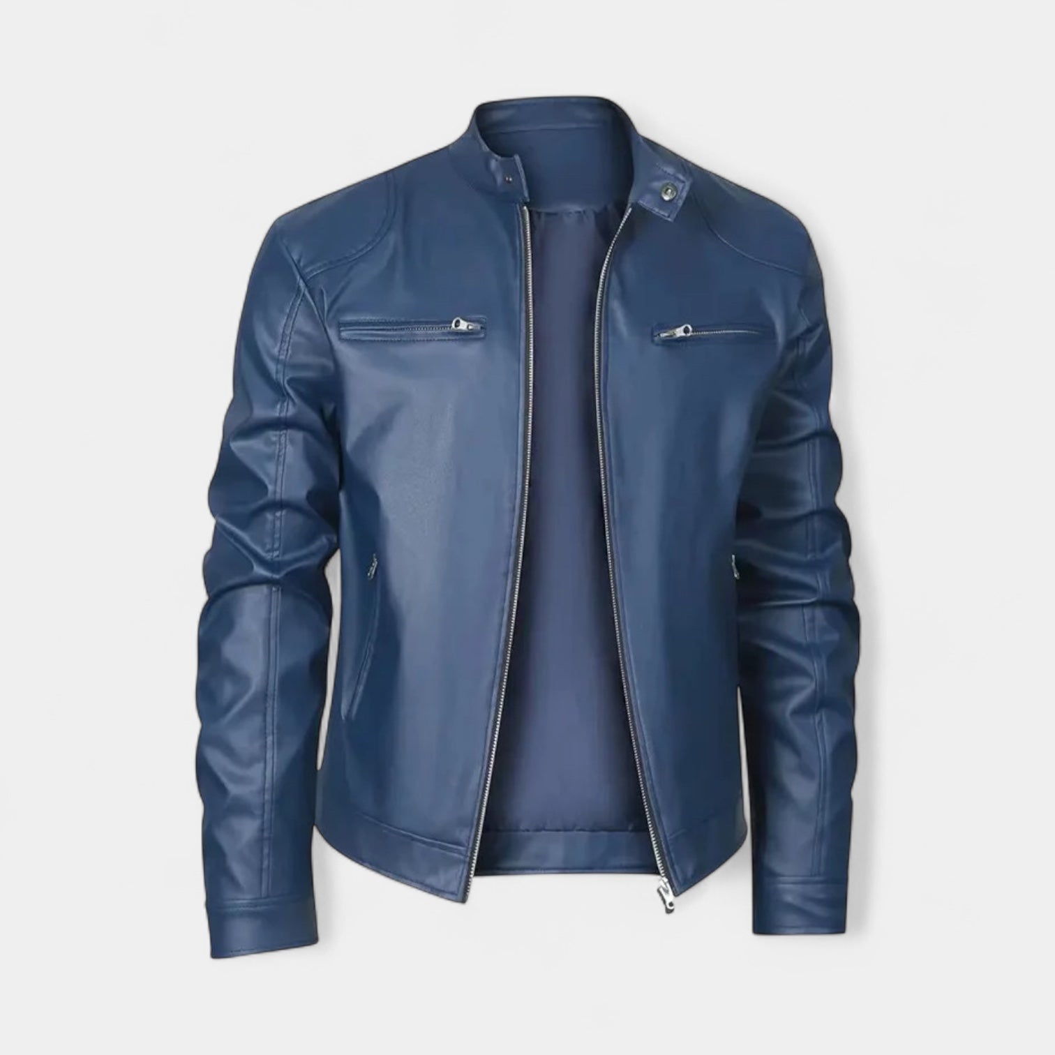 Vintares | Leather Biker Jacket for Men