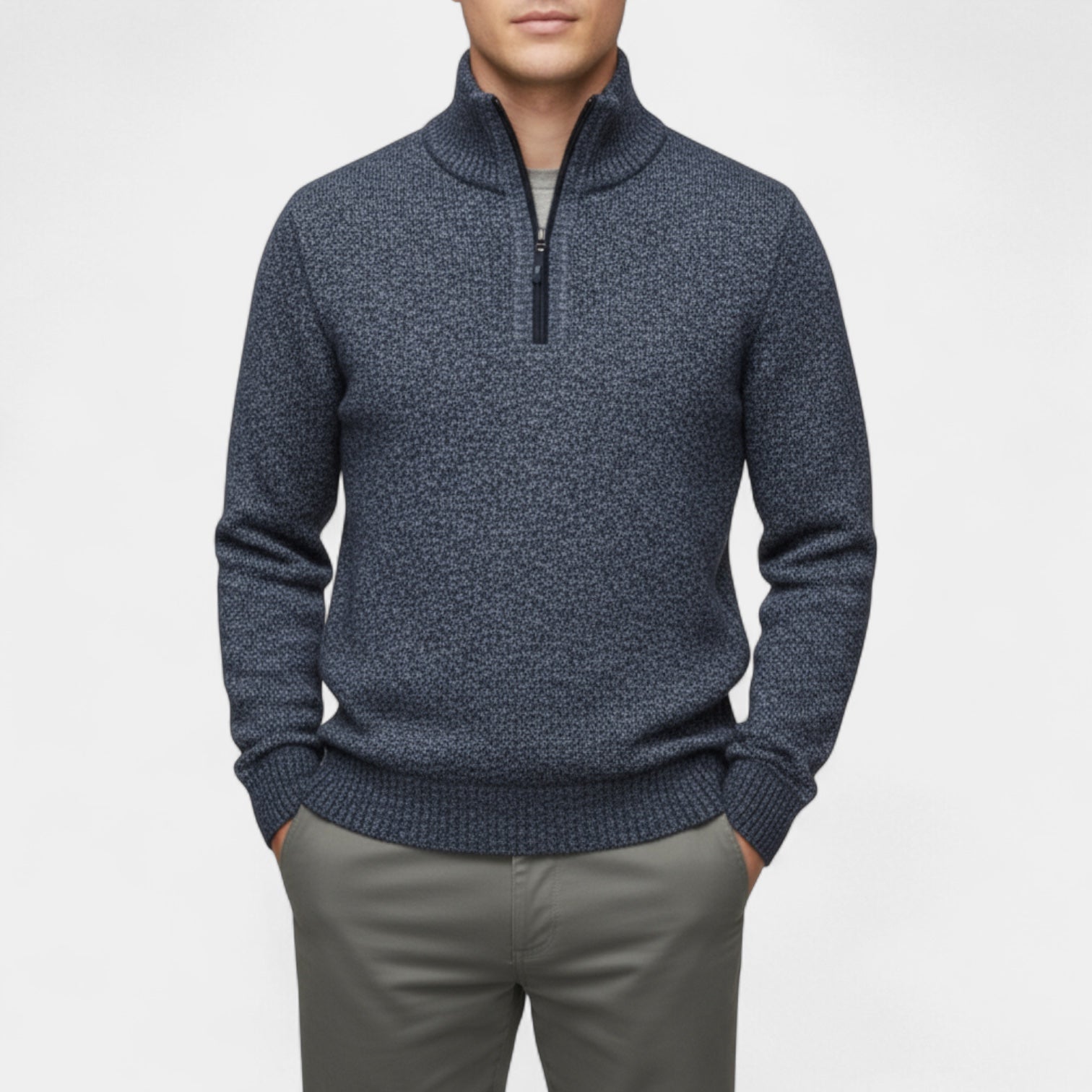 Vintares | Fleece Half-Zip Pullover Sweater for Men