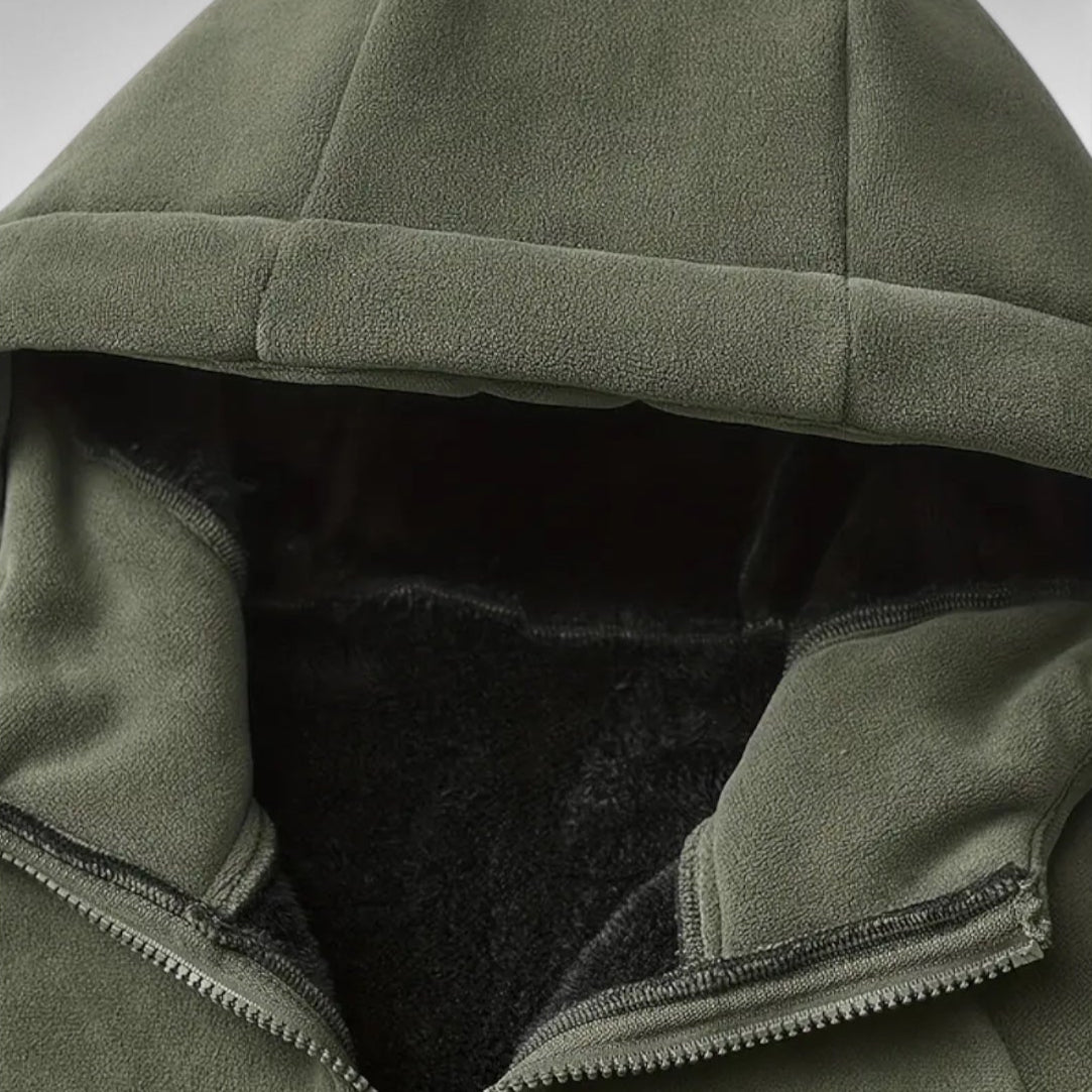 Vintares | Fleece Zip Hoodie for Men