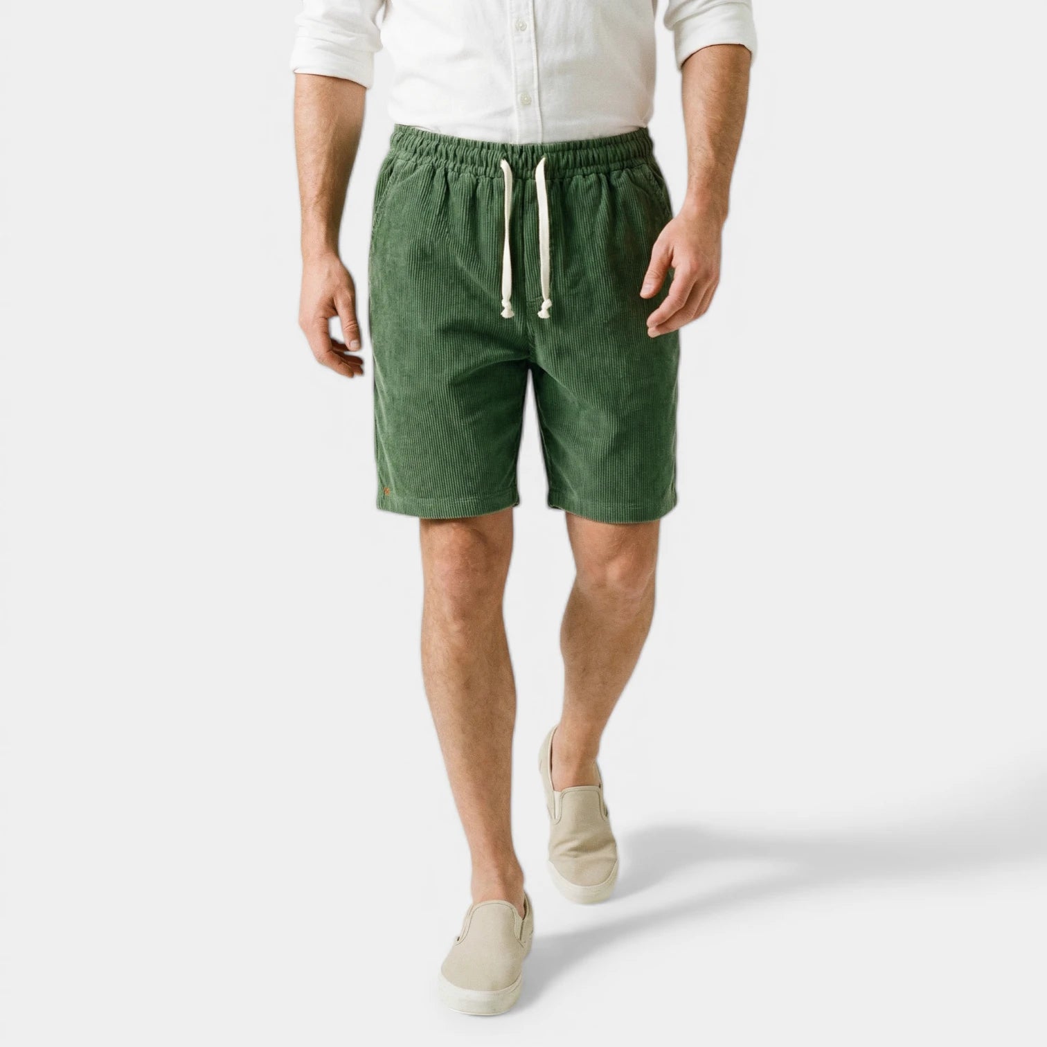 Vintares | Men’s Ribbed Drawstring Shorts - Elastic Waist