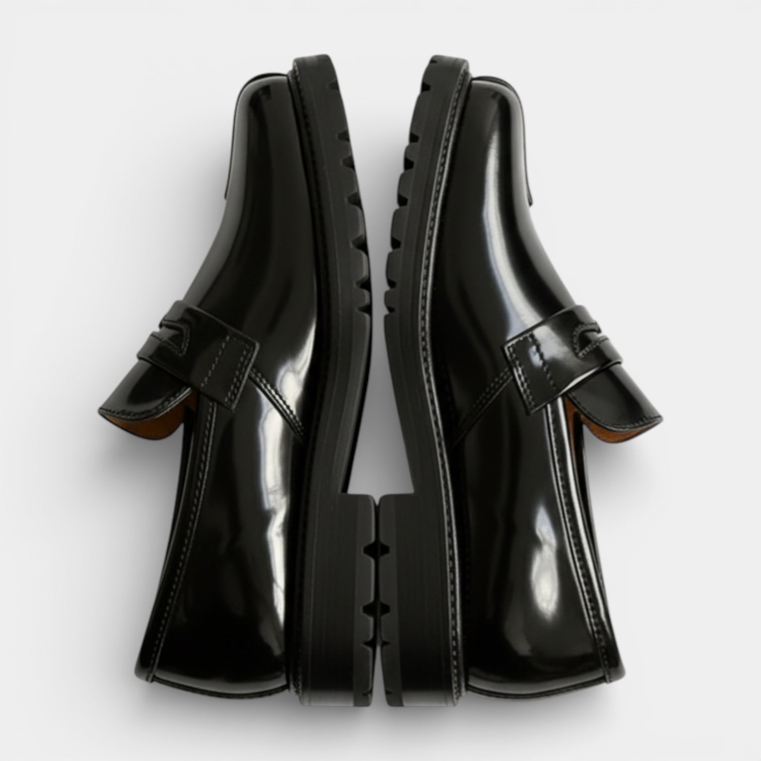 Split-Toe Loafer Dress Shoes Slip-On for Men