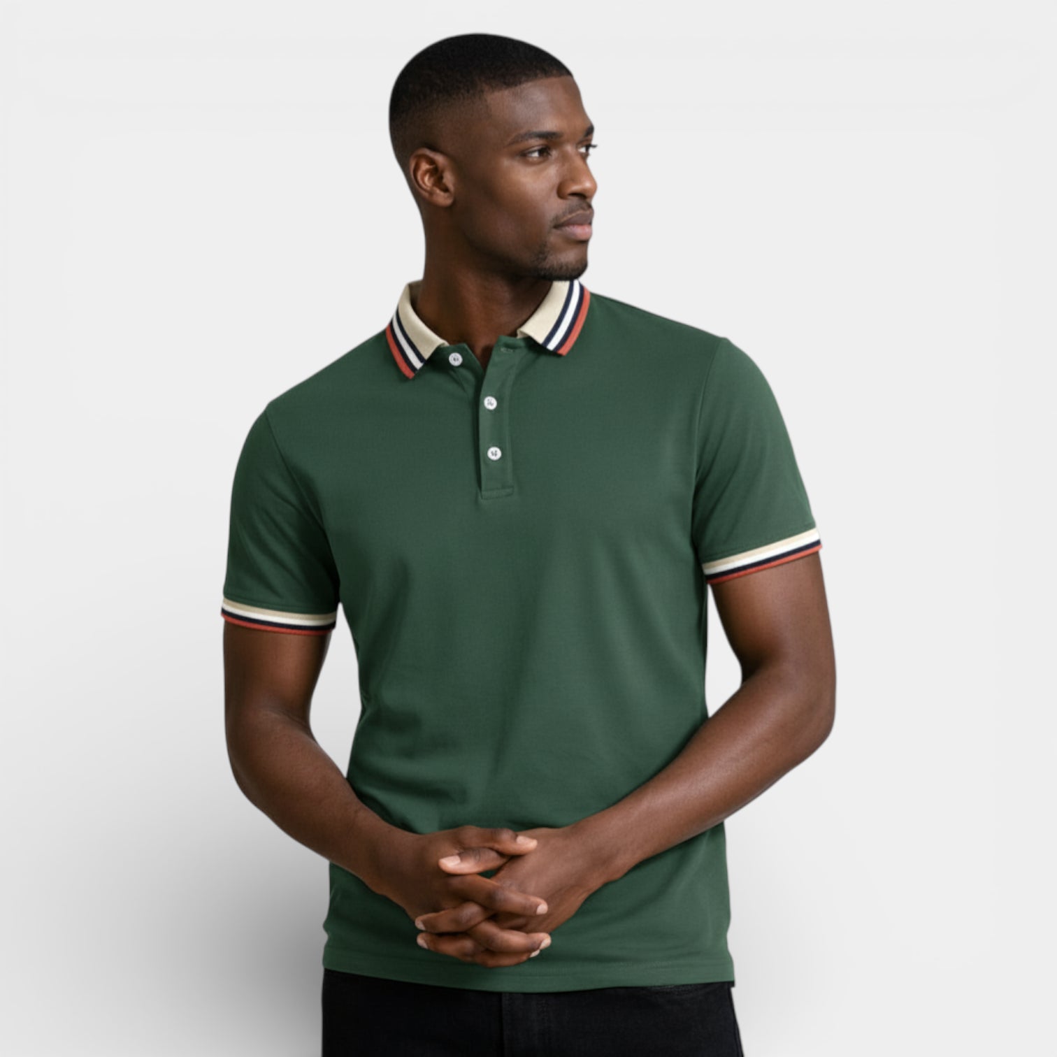 Vintares | Men’s Short Sleeve Polo Shirt Button-Up