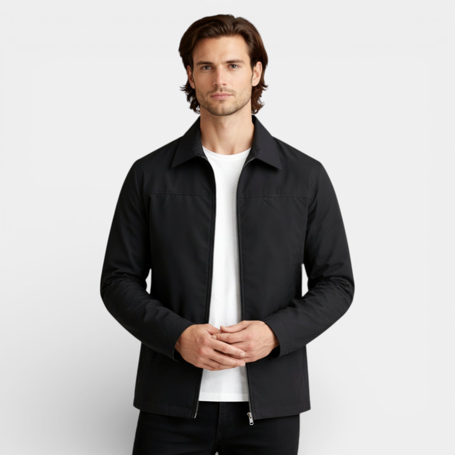Vintares | Men’s Zip-Up Jacket Polo Collar - Regular Fit
