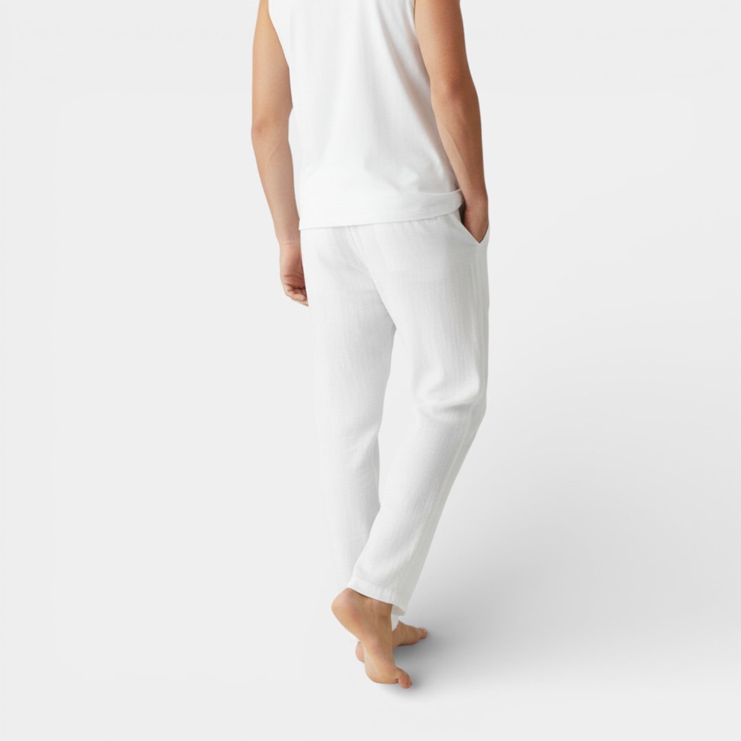 Vintares | Men’s Drawstring Tapered Pants – Relaxed Fit