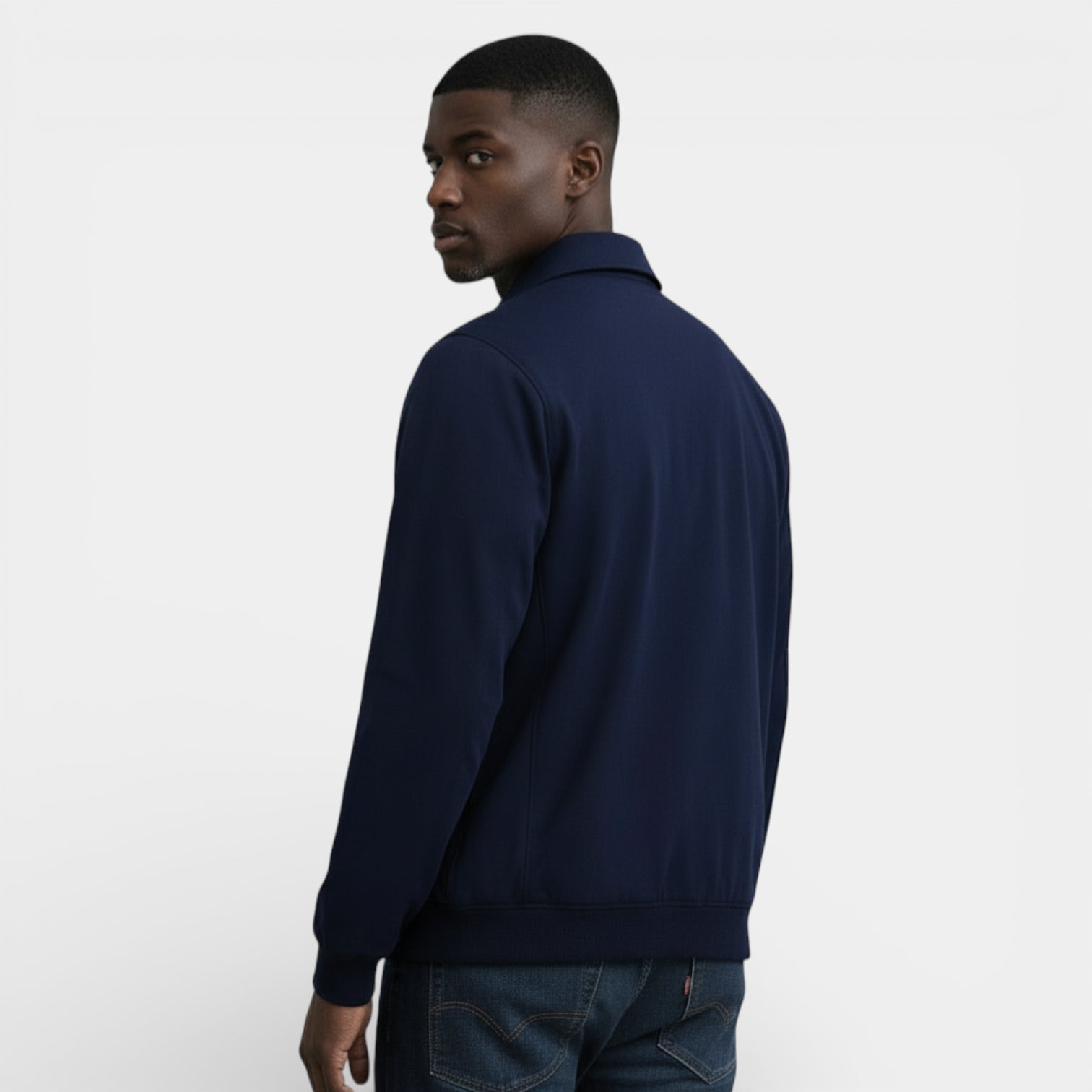 Vintares | Men’s Classic Zip-Up Jacket with Stand Collar