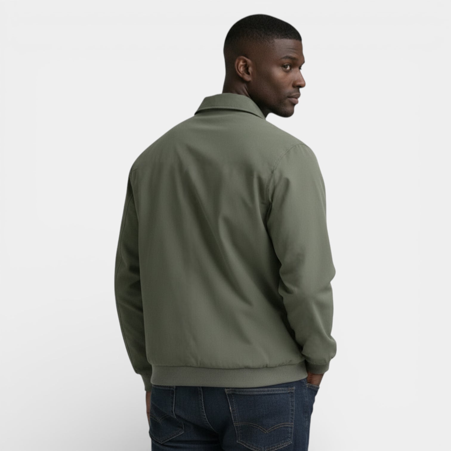 Vintares | Men’s Classic Zip-Up Jacket with Stand Collar