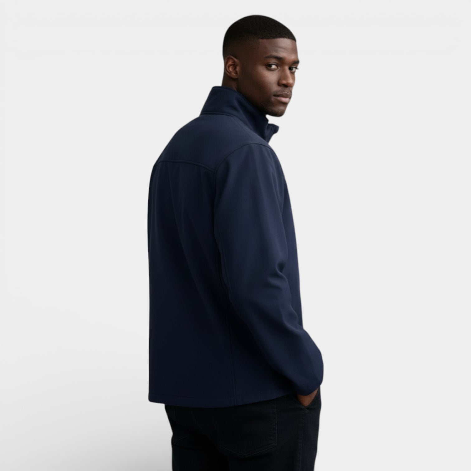 Vintares | Men’s Classic Zip-Up Jacket with Stand Collar
