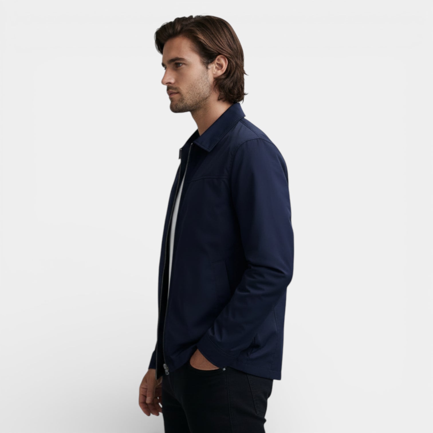 Vintares | Men’s Zip-Up Jacket Polo Collar - Regular Fit