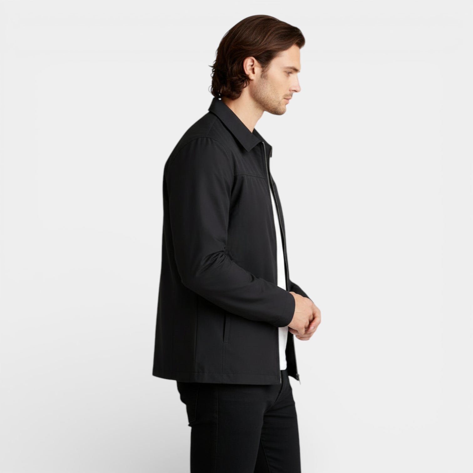 Vintares | Men’s Zip-Up Jacket Polo Collar - Regular Fit