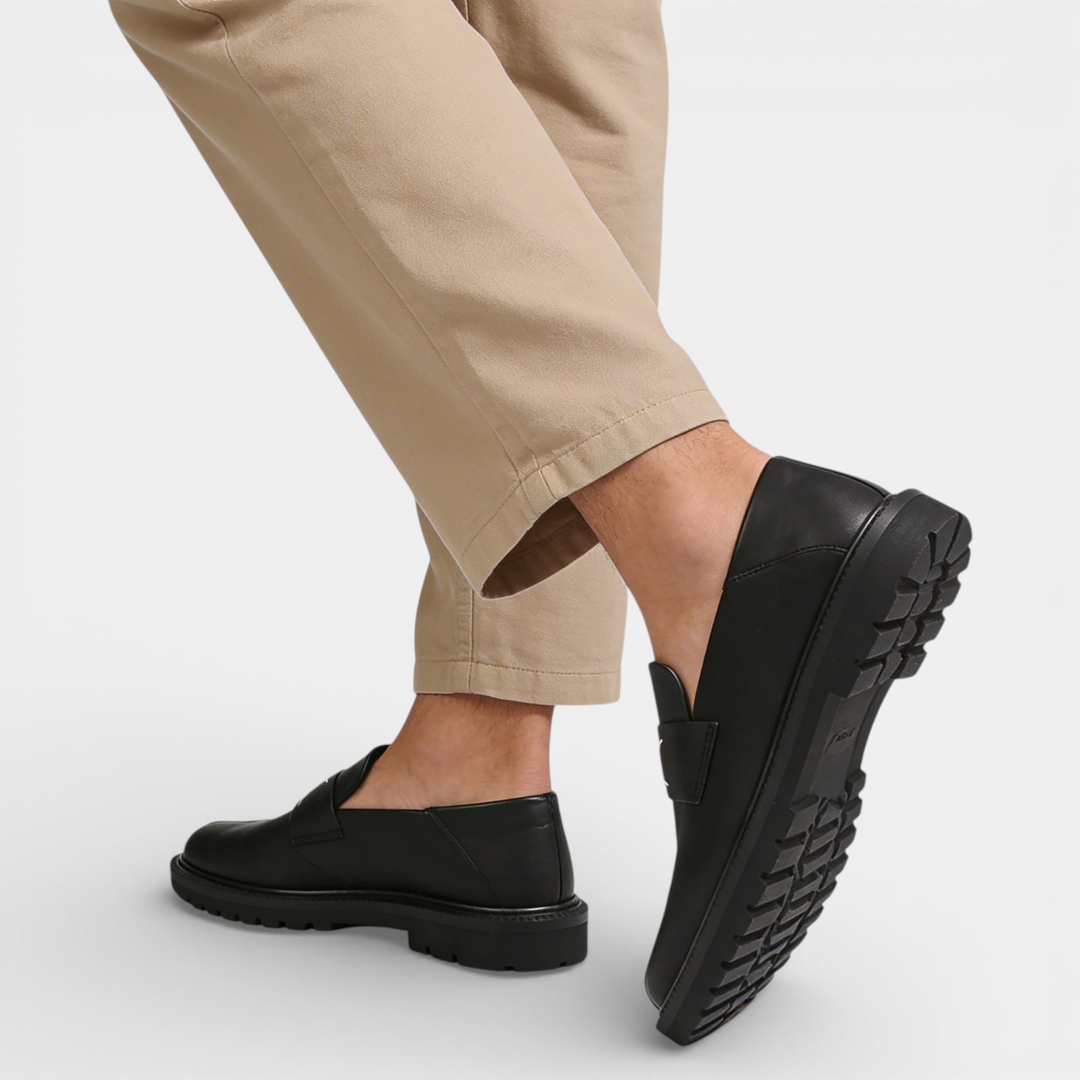 Split-Toe Loafer Dress Shoes Slip-On for Men