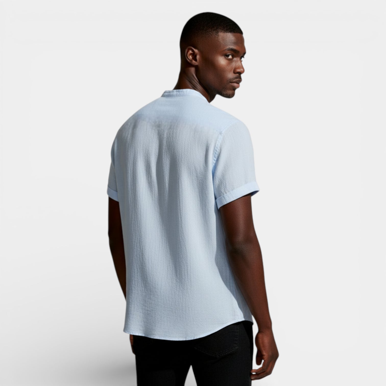 Henley Shirt Short Sleeve Regular Fit for Men