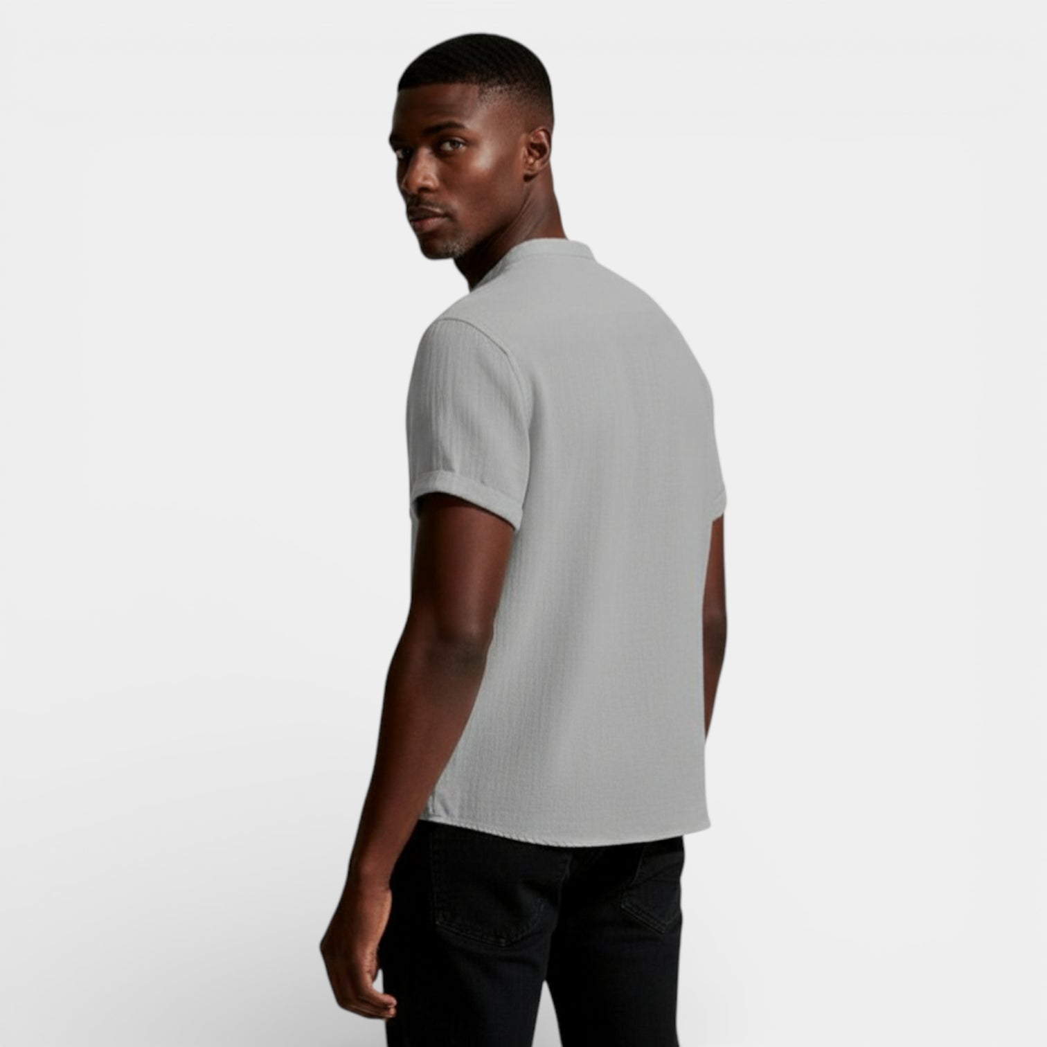 Henley Shirt Short Sleeve Regular Fit for Men