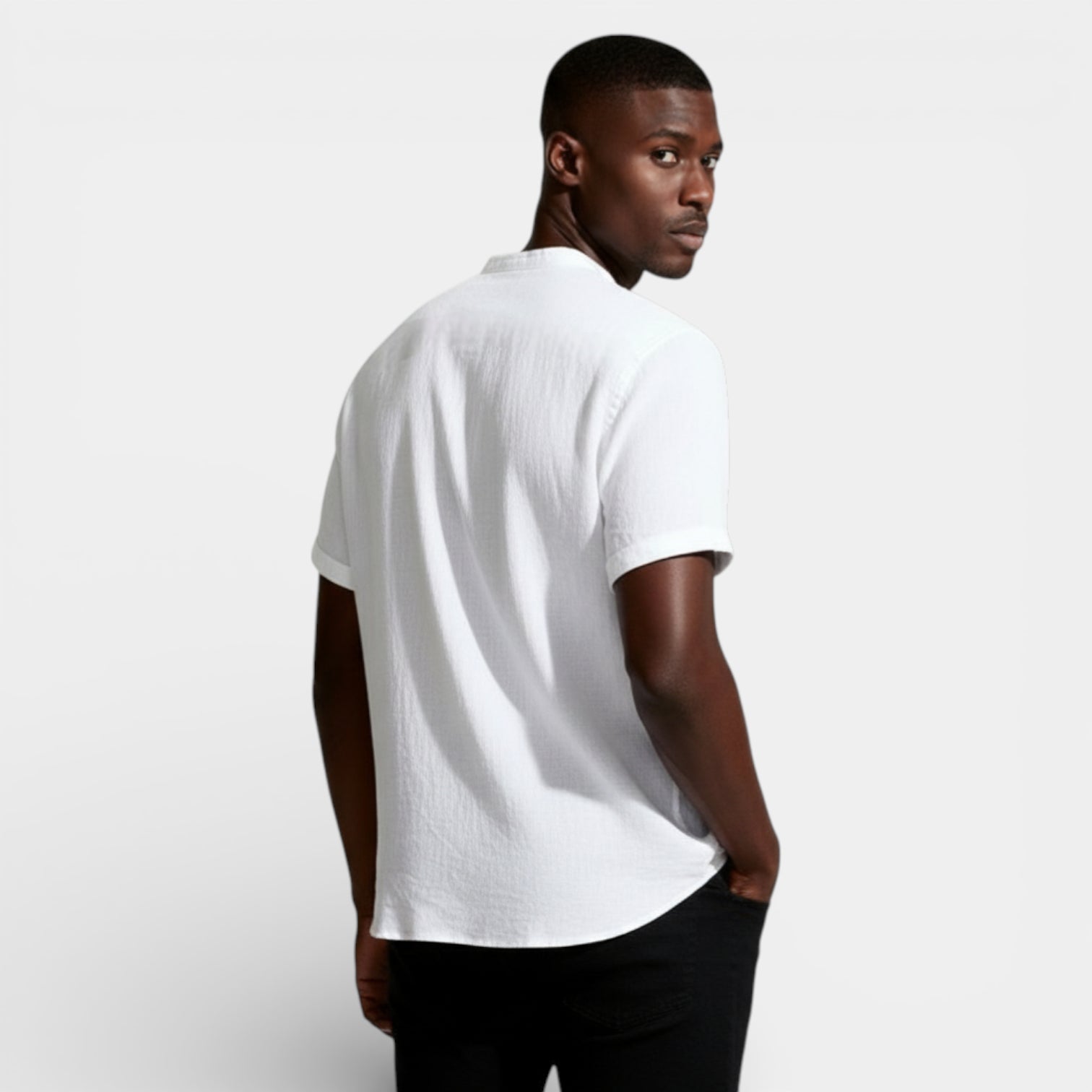 Henley Shirt Short Sleeve Regular Fit for Men
