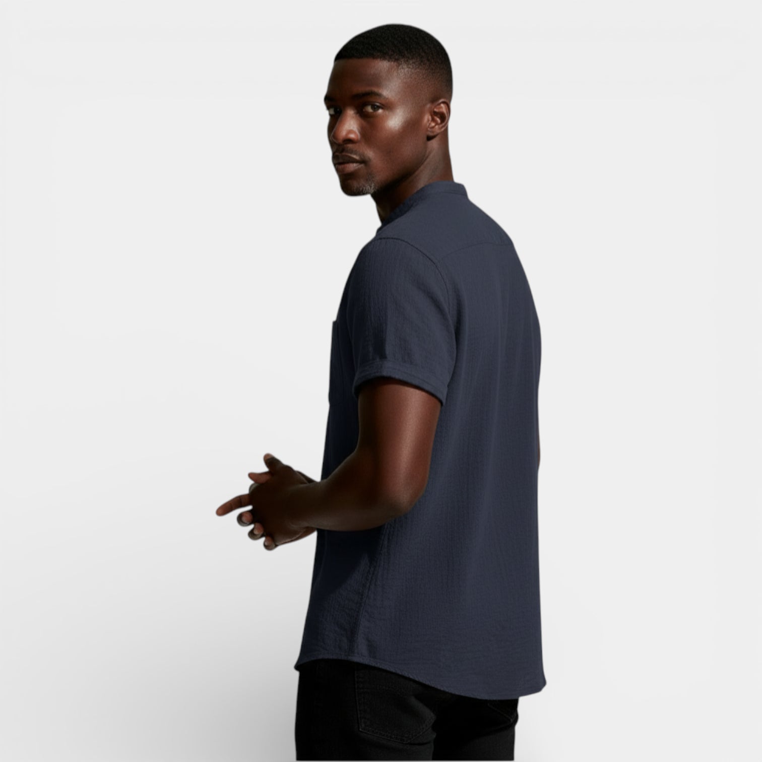 Henley Shirt Short Sleeve Regular Fit for Men
