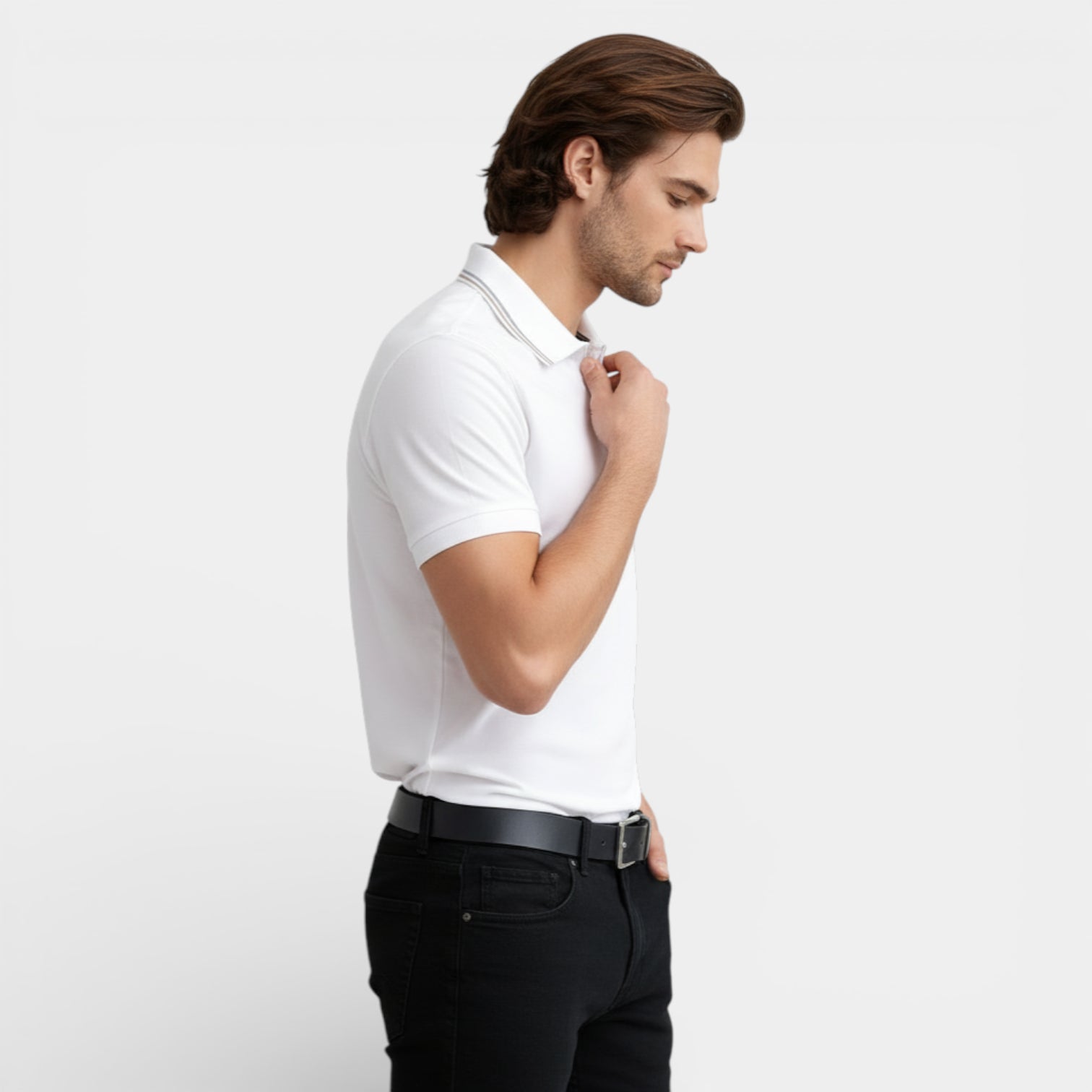 Vintares | Men’s Short Sleeve Polo Shirt Half Zip