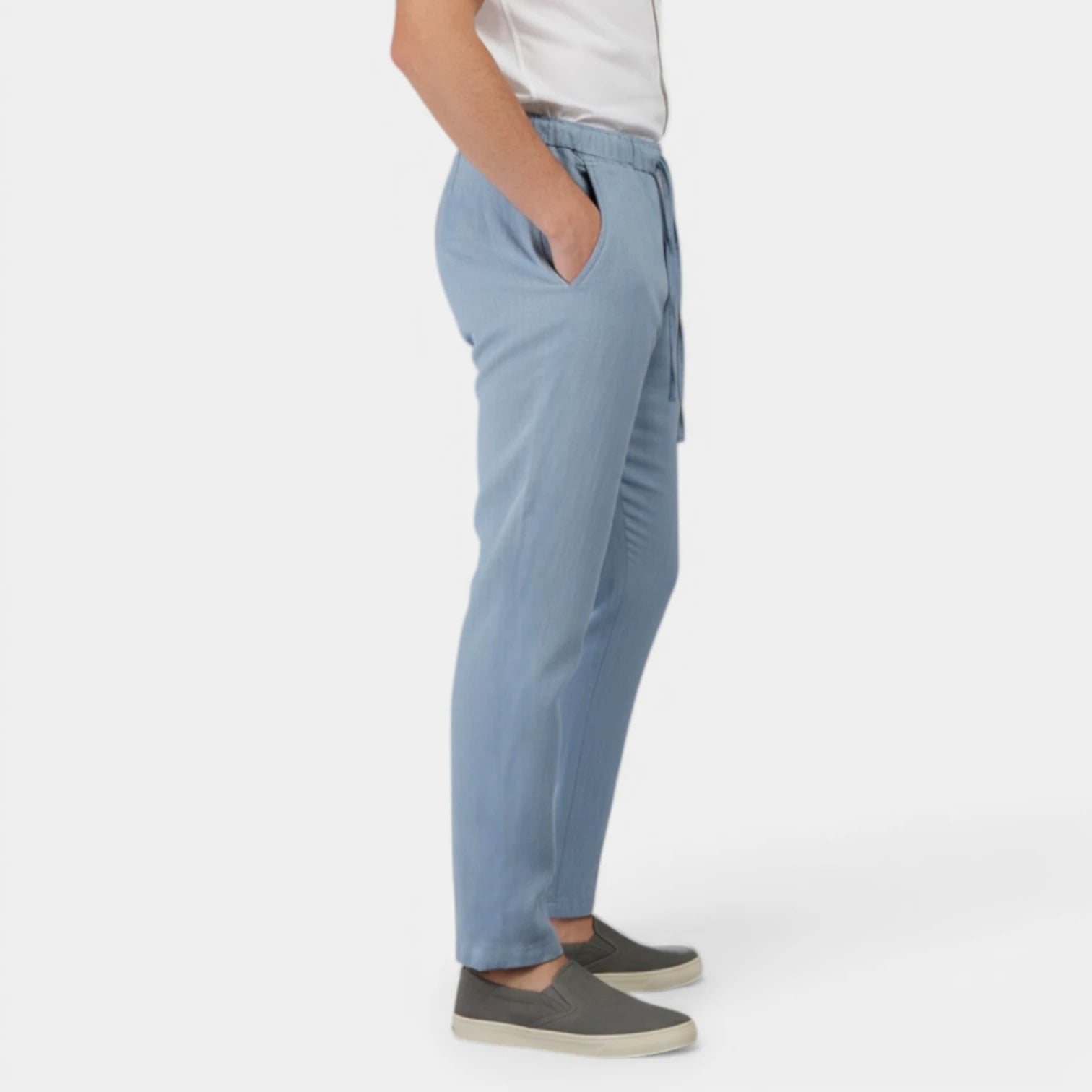 Vintares | Men’s Drawstring Elastic Waist Straight Leg Pants