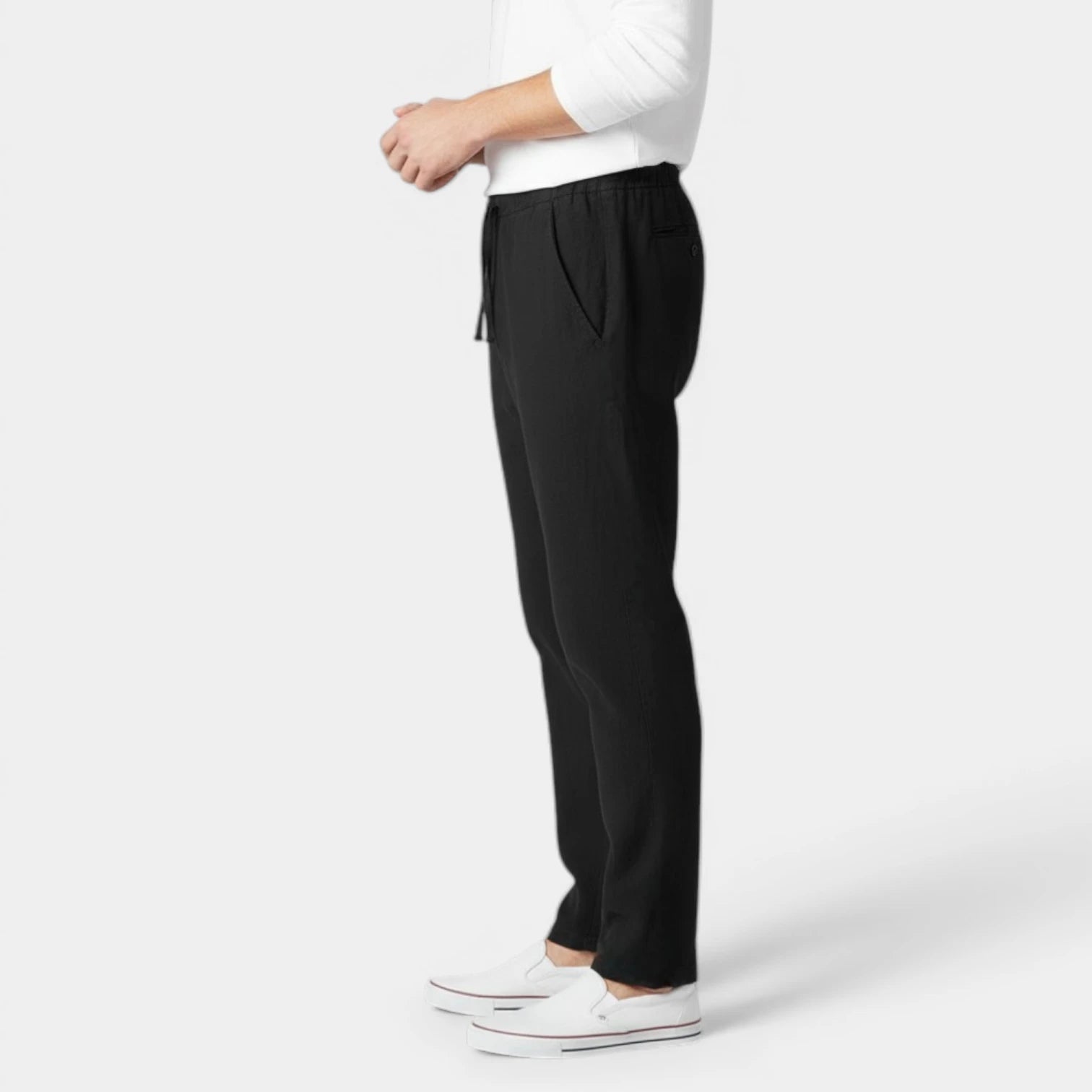 Vintares | Men’s Drawstring Elastic Waist Straight Leg Pants