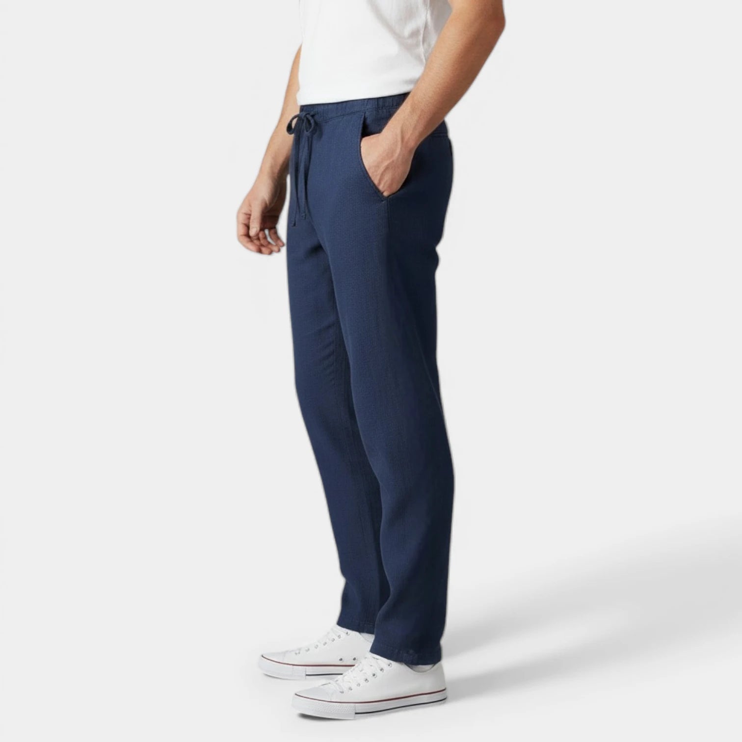 Vintares | Men’s Drawstring Elastic Waist Straight Leg Pants