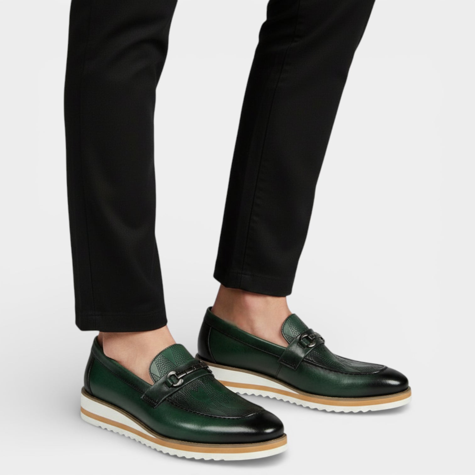 Vintares | Men’s Slip-On Loafers with Metal Detail
