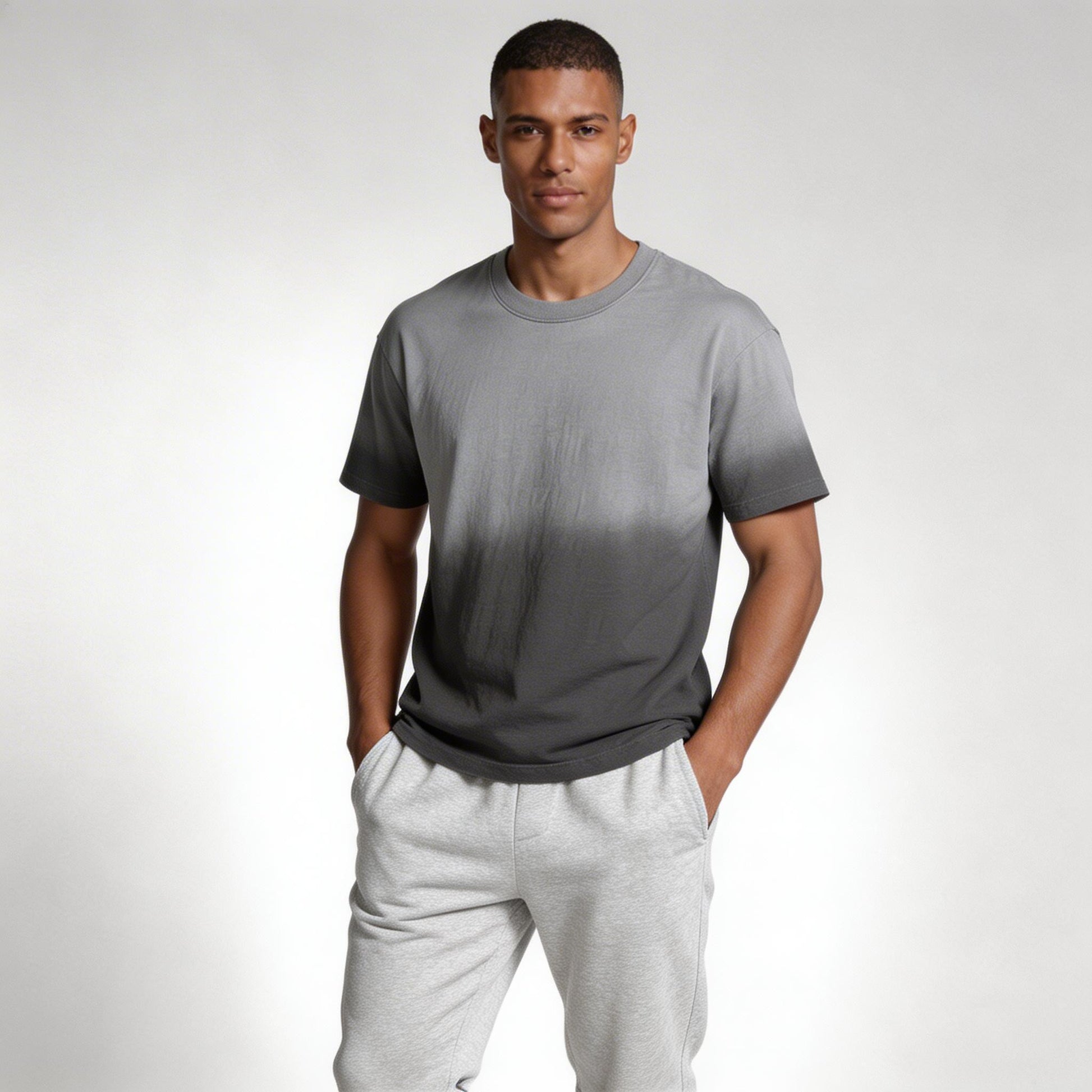 Vintares | Men’s Short Sleeve Crew Neck T-Shirt - Ombre Gradient