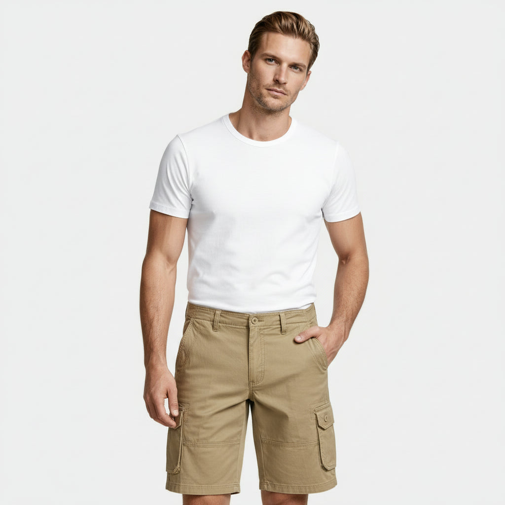 Cargo Shorts Straight Fit Multi-Pocket Utility for Men