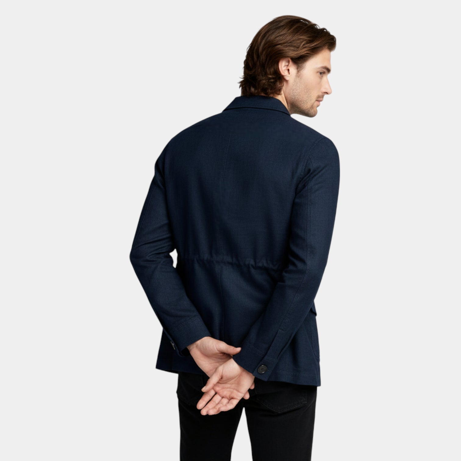 Button-Front Utility Jacket Regular Fit for Men