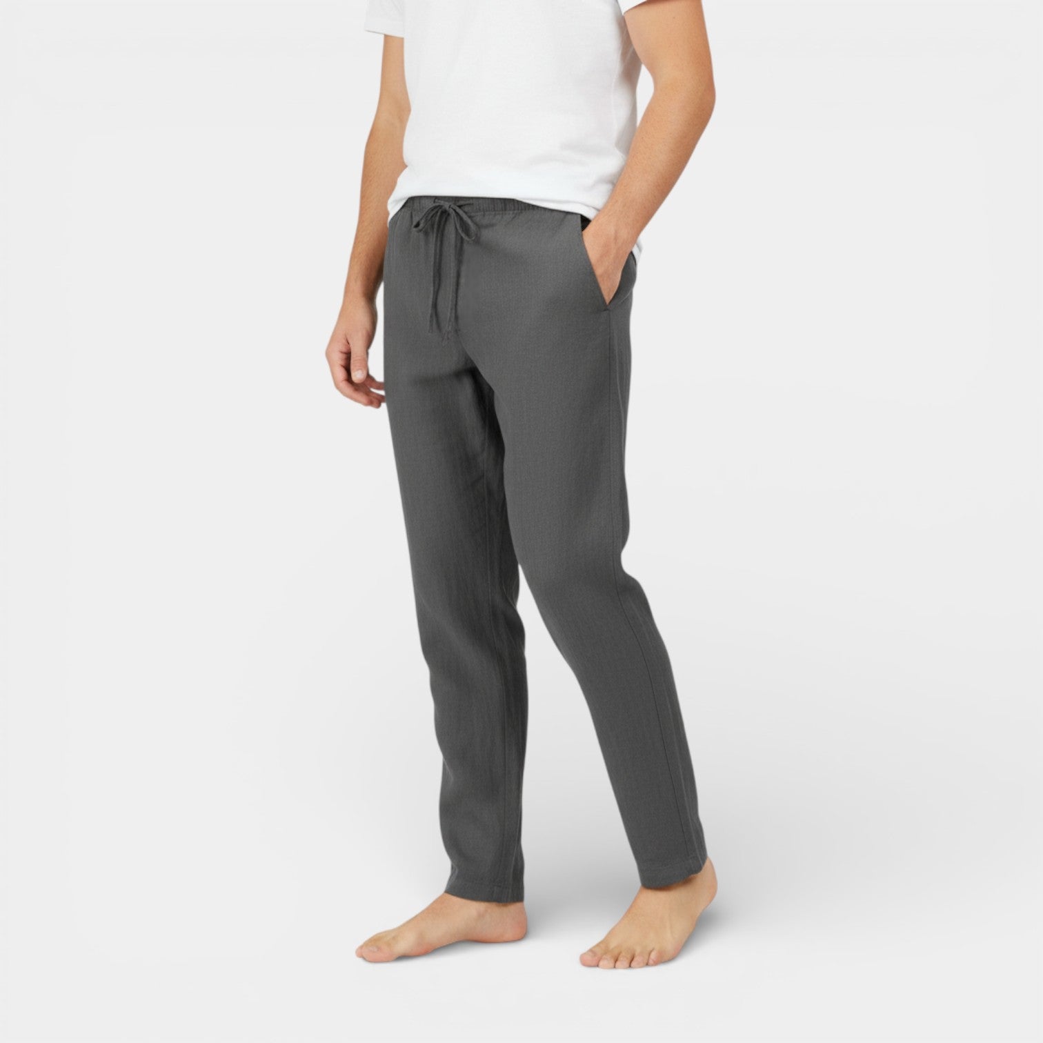 Vintares | Men’s Drawstring Tapered Pants – Relaxed Fit