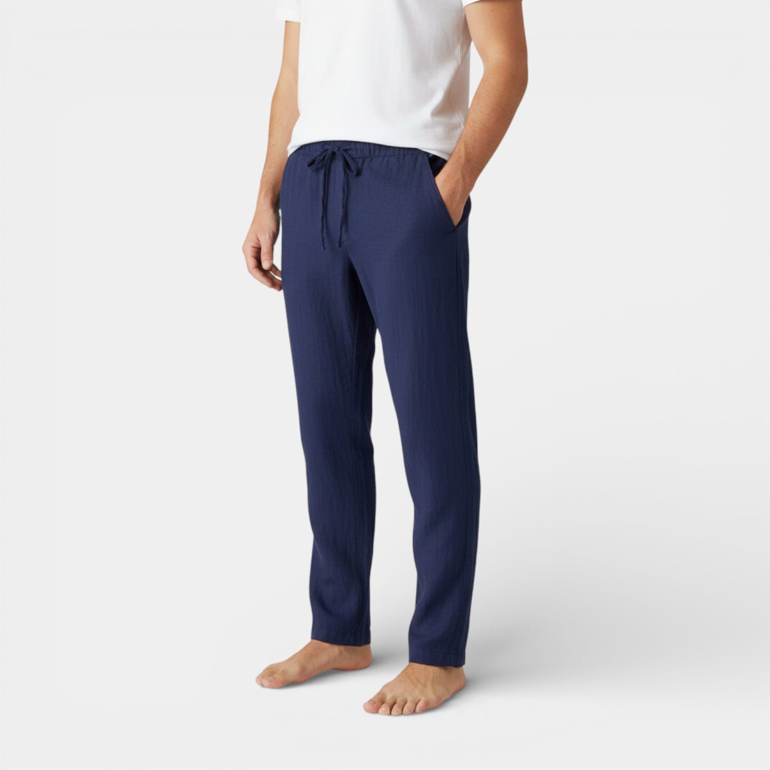 Vintares | Men’s Drawstring Tapered Pants – Relaxed Fit