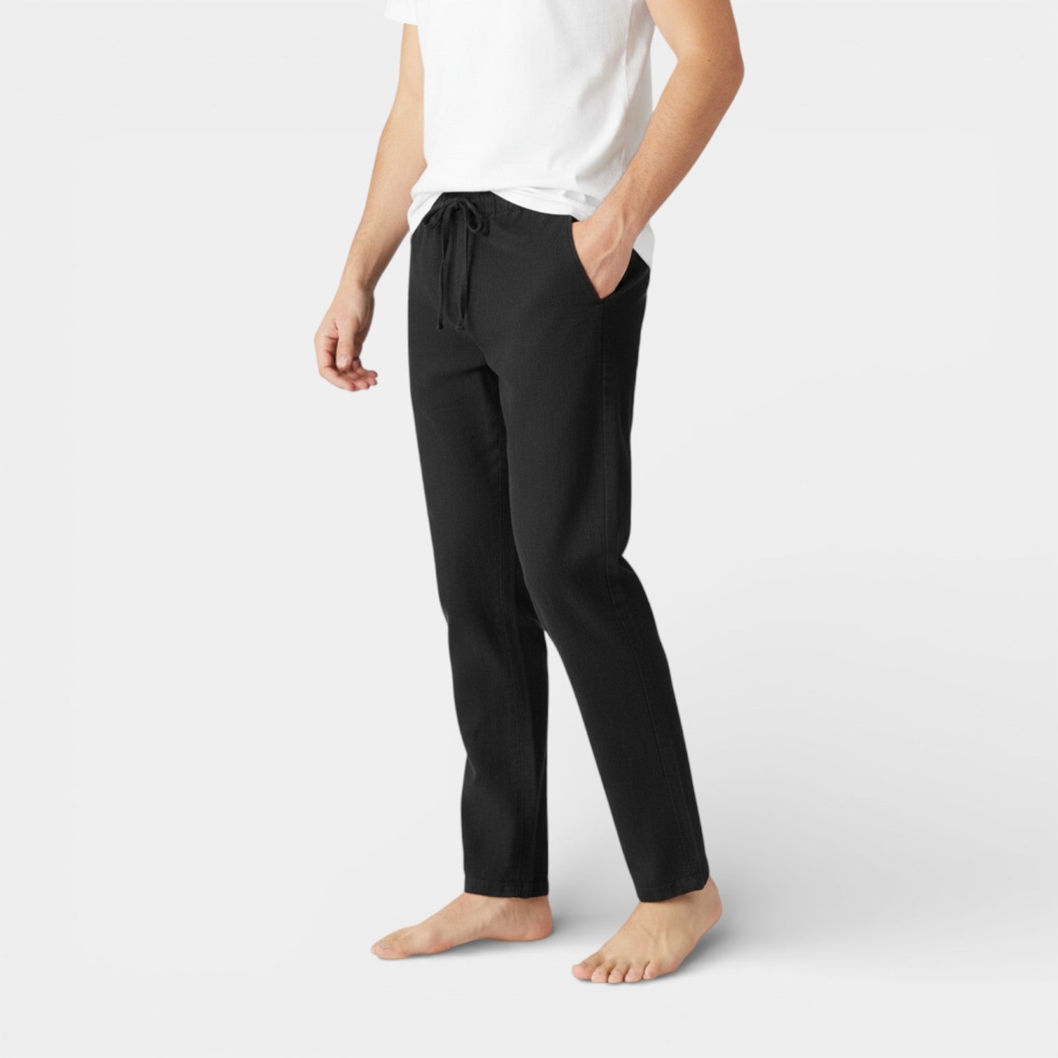 Vintares | Men’s Drawstring Tapered Pants – Relaxed Fit