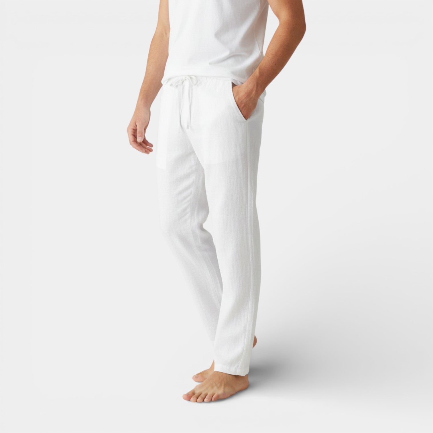 Vintares | Men’s Drawstring Tapered Pants – Relaxed Fit