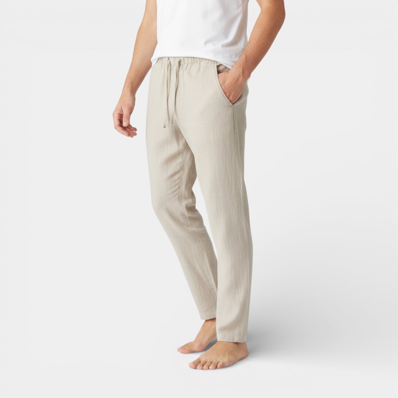 Vintares | Men’s Drawstring Tapered Pants – Relaxed Fit
