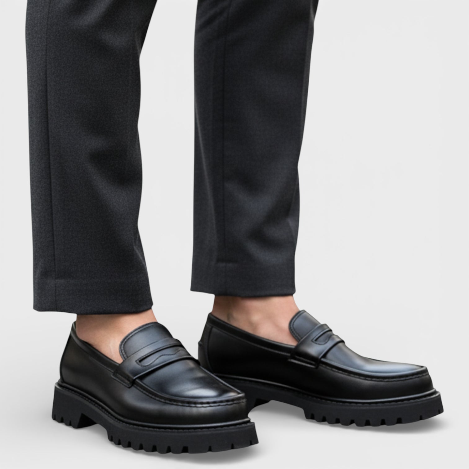 Vintares | Men’s Slip-On Loafers – Chunky Sole