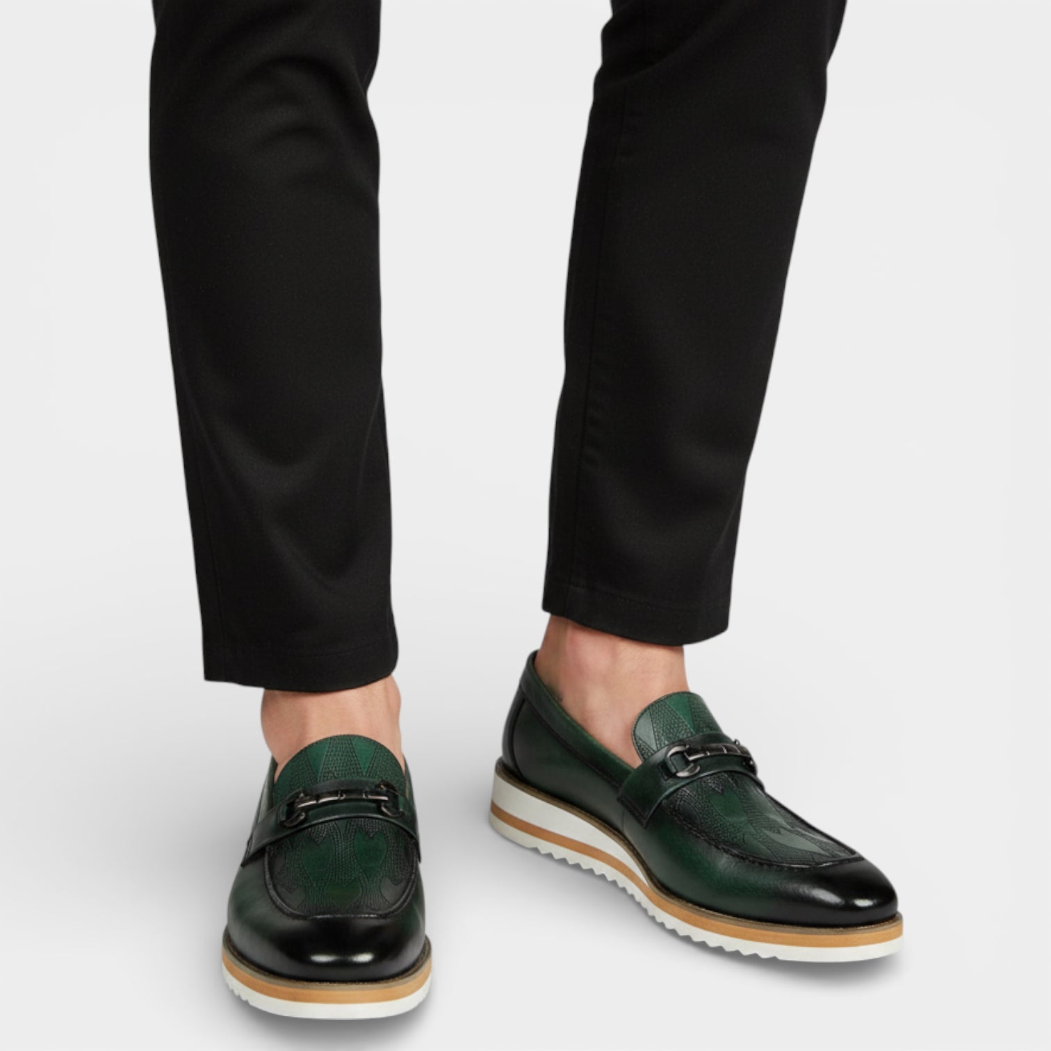 Vintares | Men’s Slip-On Loafers with Metal Detail