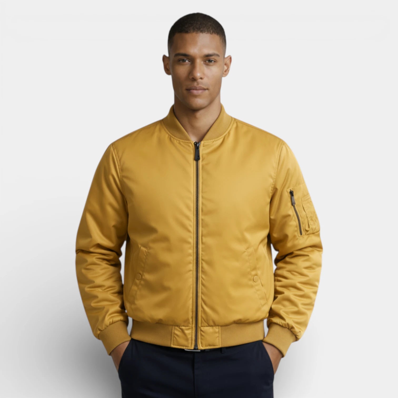 Vintares | Men’s Bomber Jacket Zip Up - Regular Fit