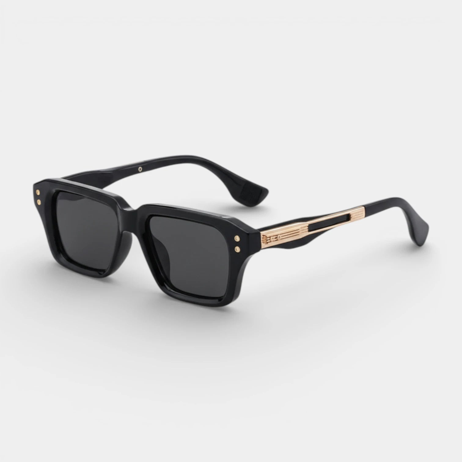 Vintares | Men’s Square Frame Sunglasses - Gold Details