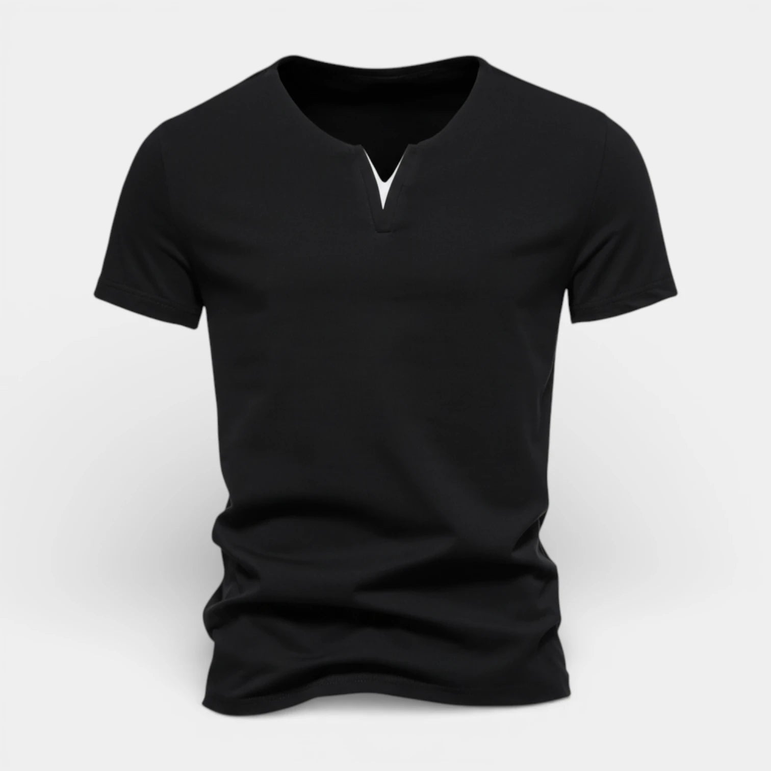 V-Notch Neck Short Sleeve T-Shirt Regular Fit for Men