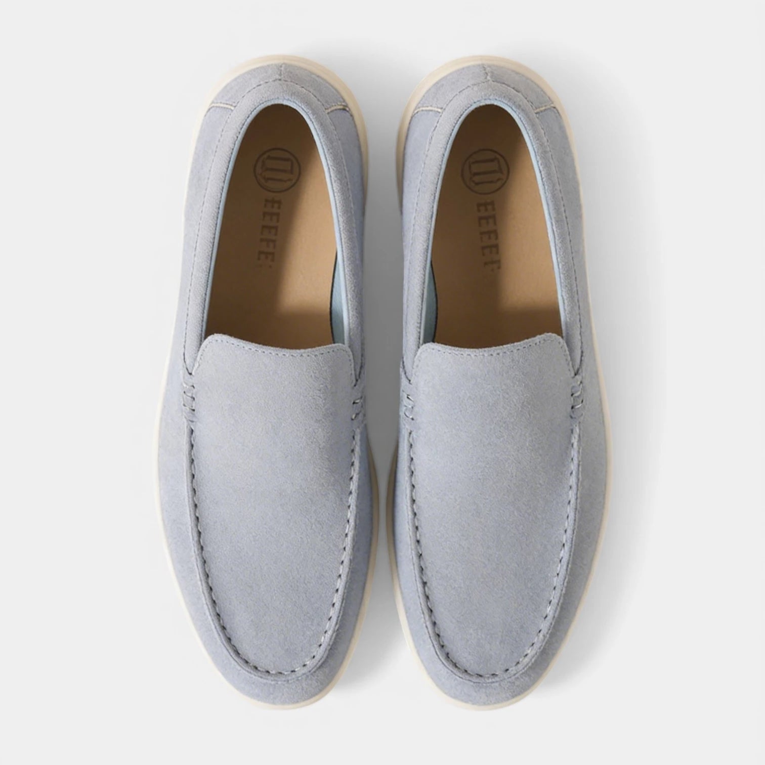 Suede Slip-On Moc Toe Loafers Laceless for Men