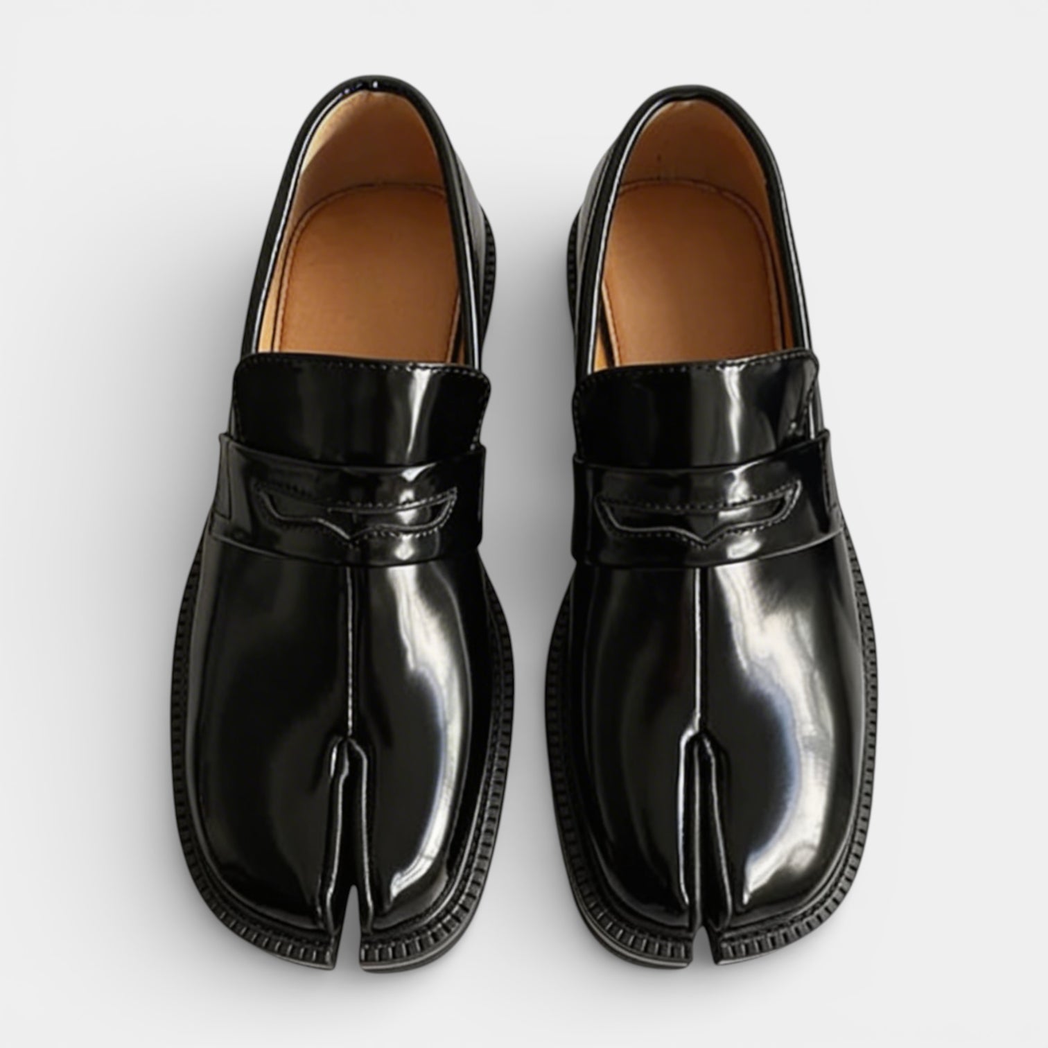 Split-Toe Loafer Dress Shoes Slip-On for Men