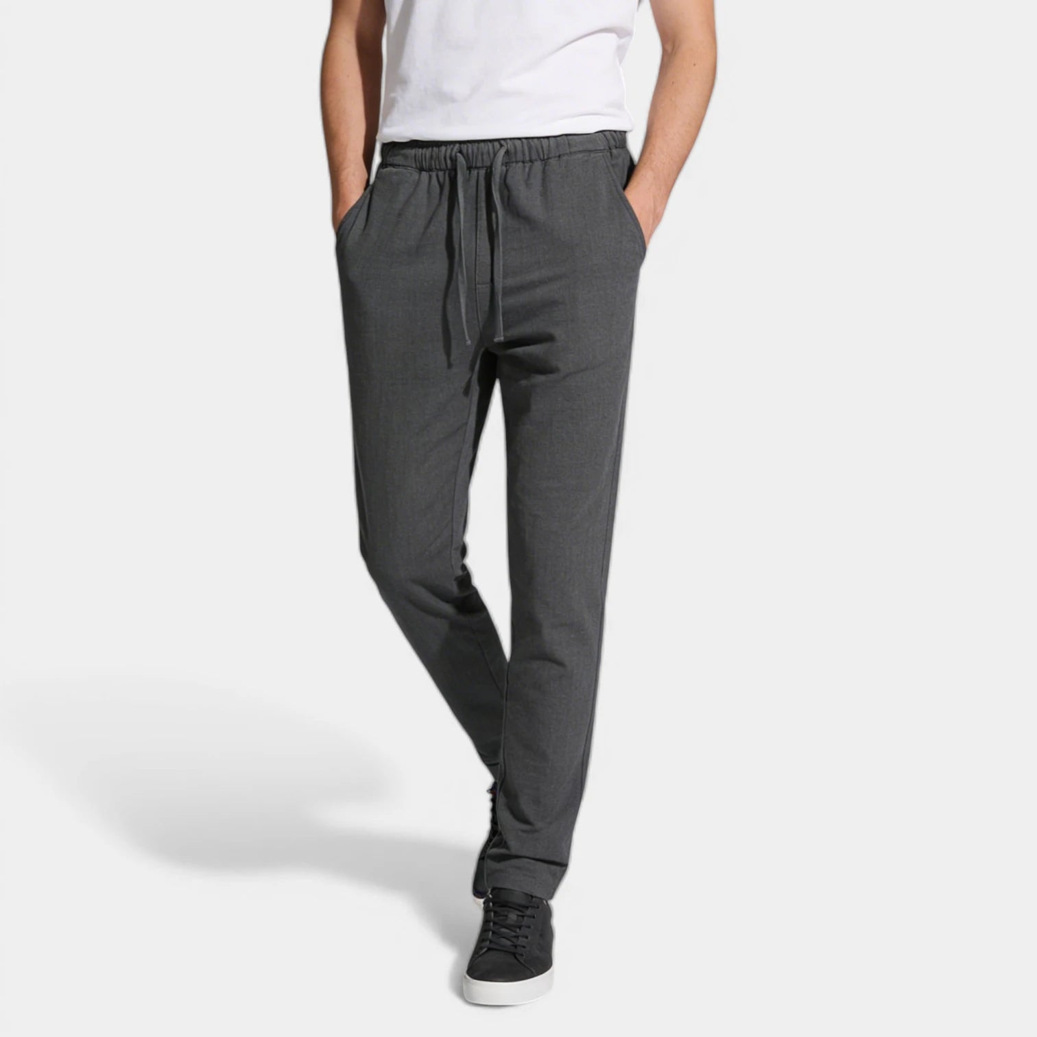 Vintares | Men’s Drawstring Elastic Waist Straight Leg Pants