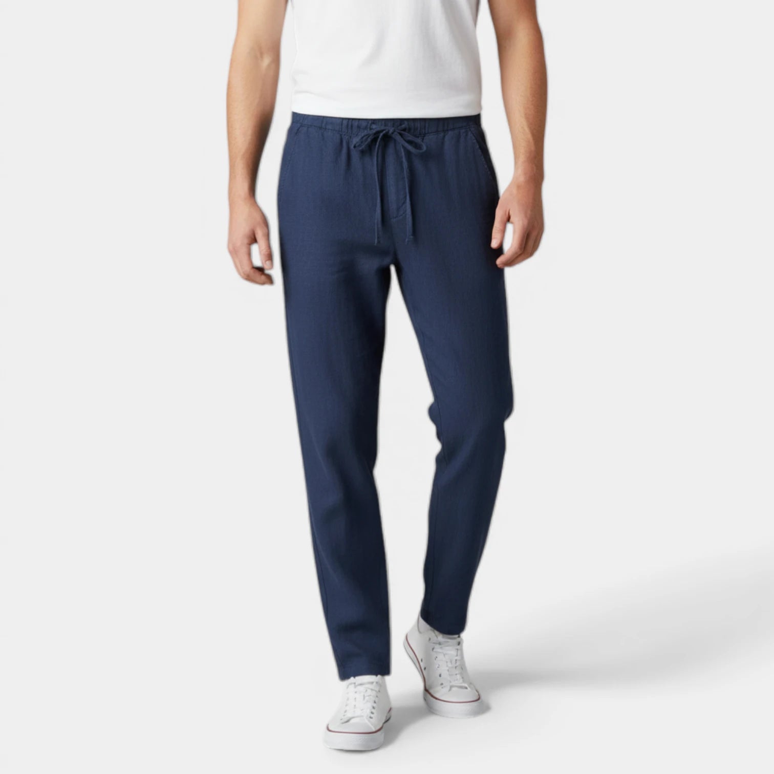 Vintares | Men’s Drawstring Elastic Waist Straight Leg Pants