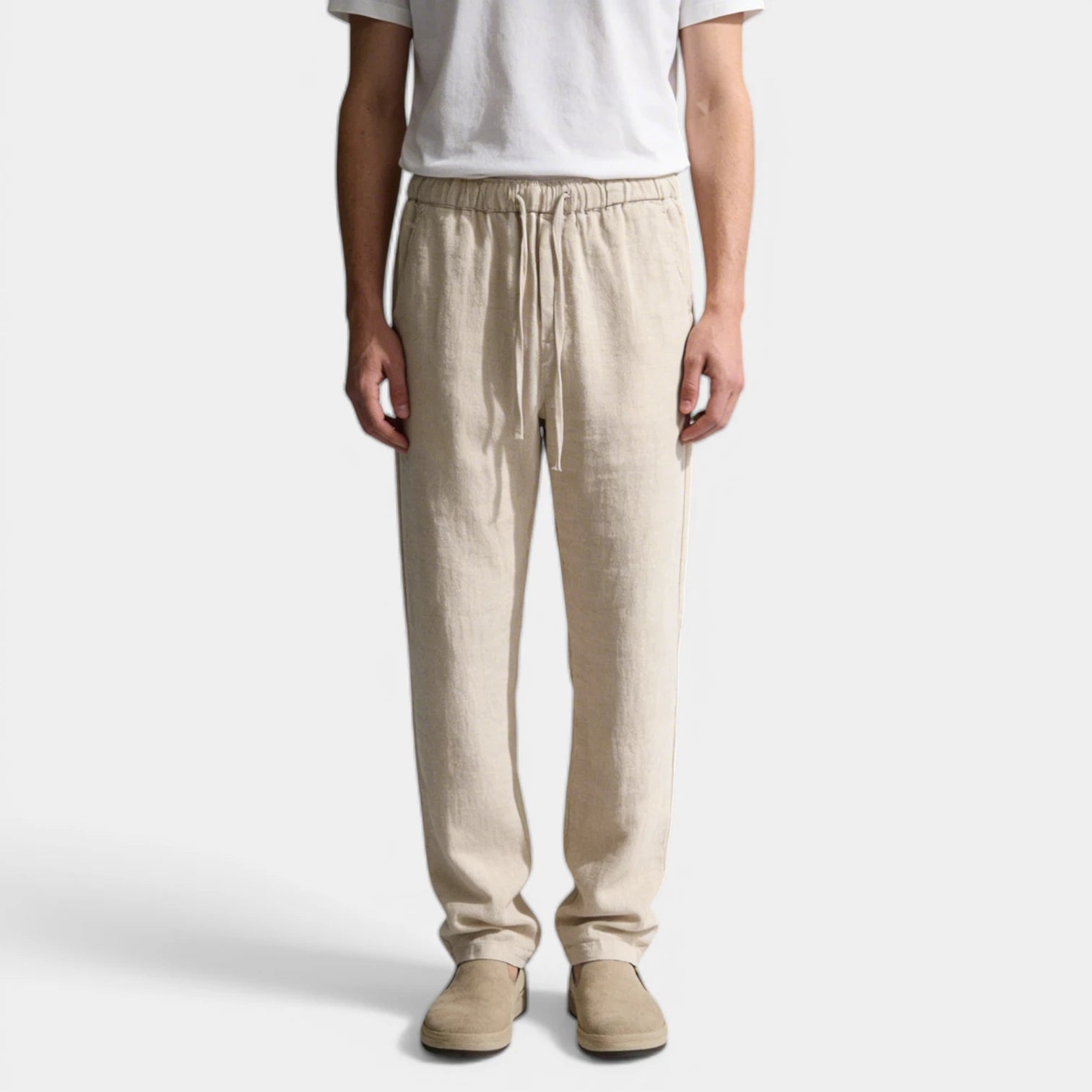Vintares | Men’s Drawstring Elastic Waist Straight Leg Pants