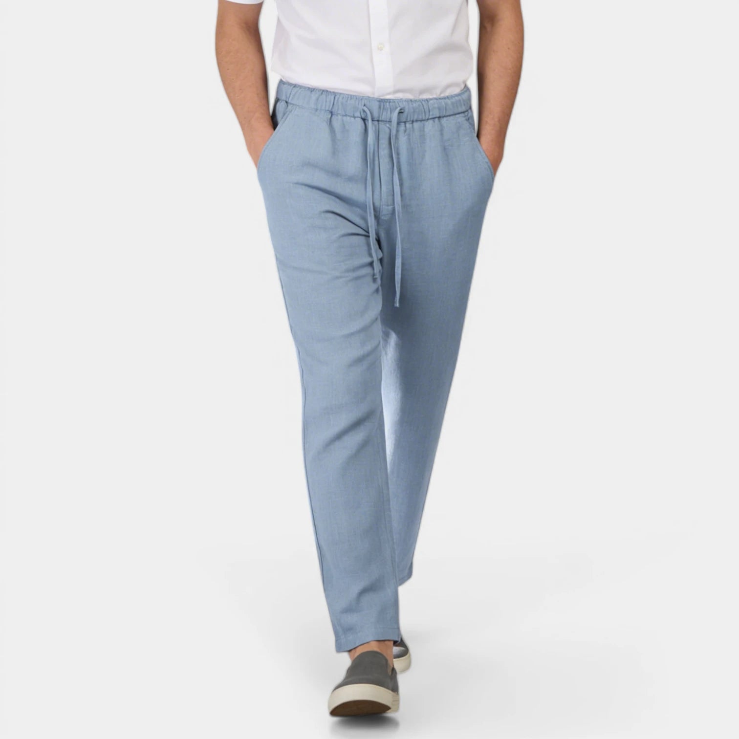 Vintares | Men’s Drawstring Elastic Waist Straight Leg Pants
