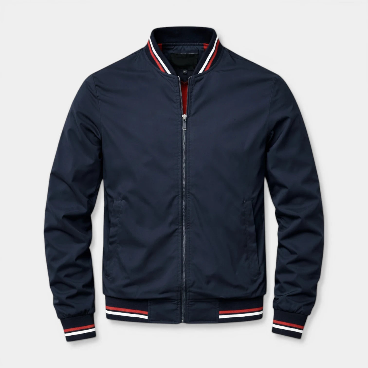 Zip-Up Lightweight Bomber Jacket Regular Fit for Men