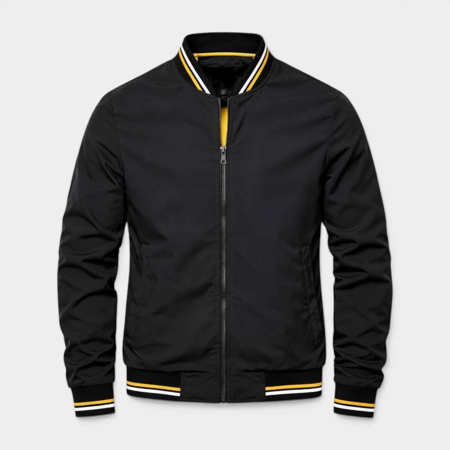 Zip-Up Lightweight Bomber Jacket Regular Fit for Men